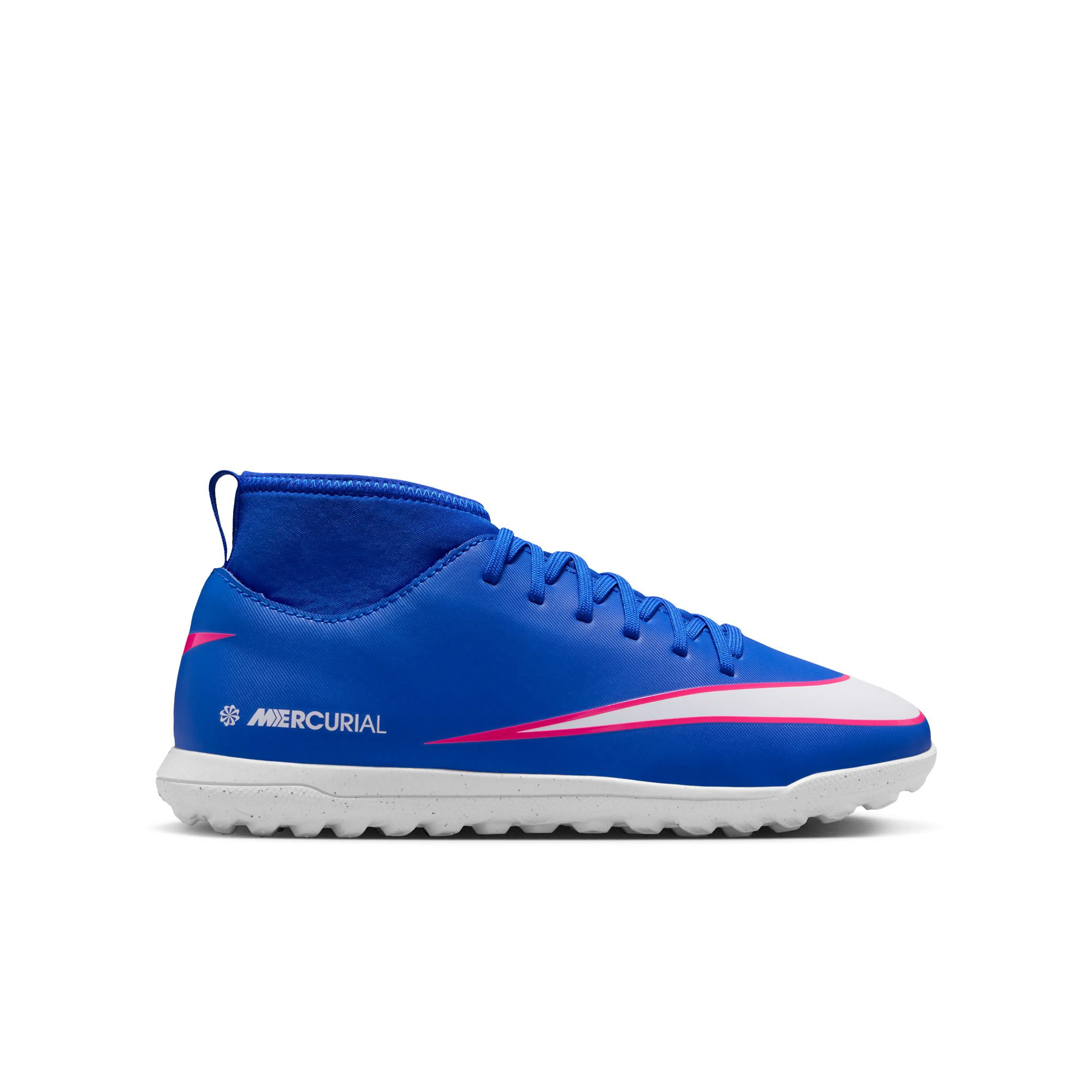 Jr. Mercurial Superfly 10 Club Little/Big Kids' Turf High-Top Fotballsko Grus/Kunstgress