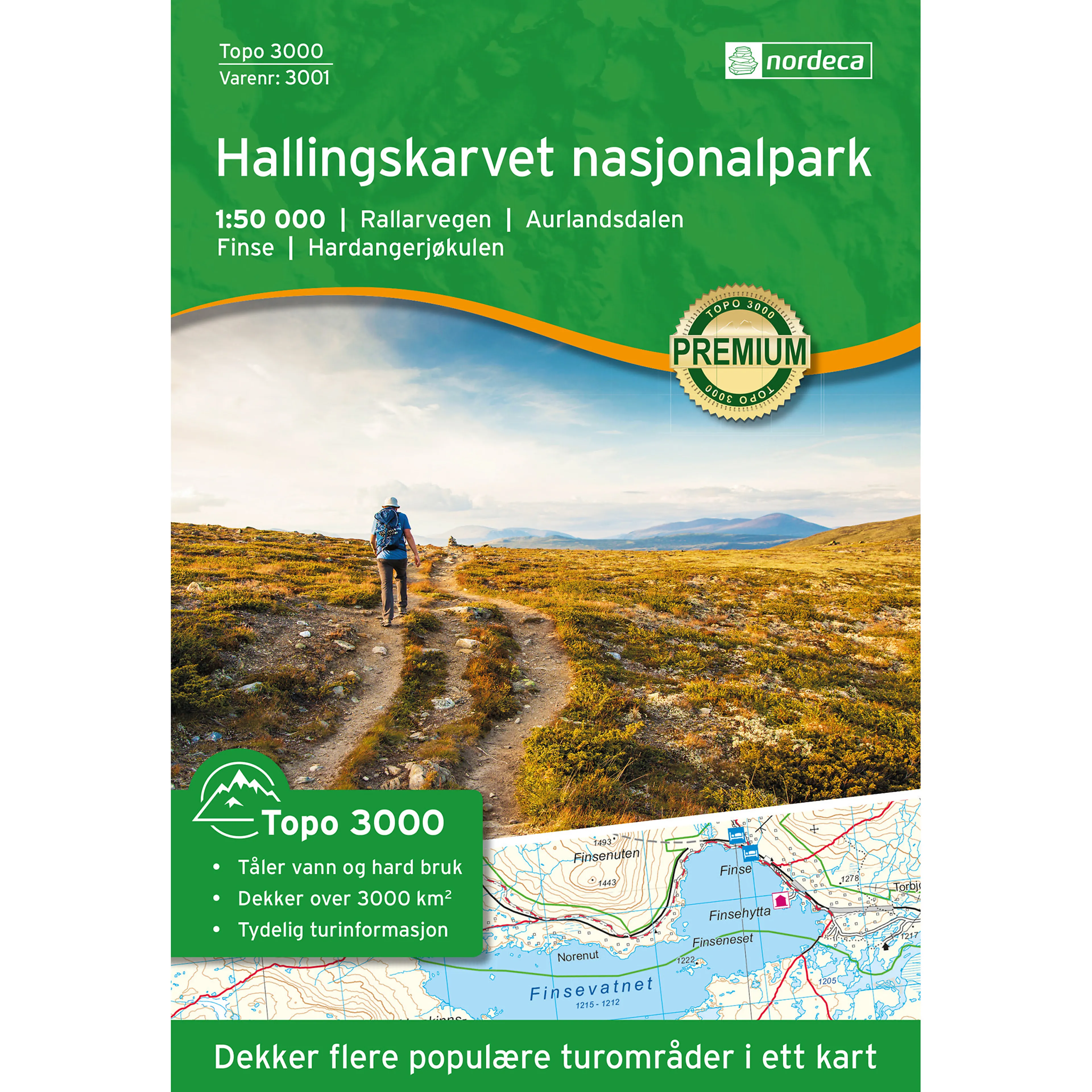 HALLINGSKARVET NASJONALPARK 1:50 000