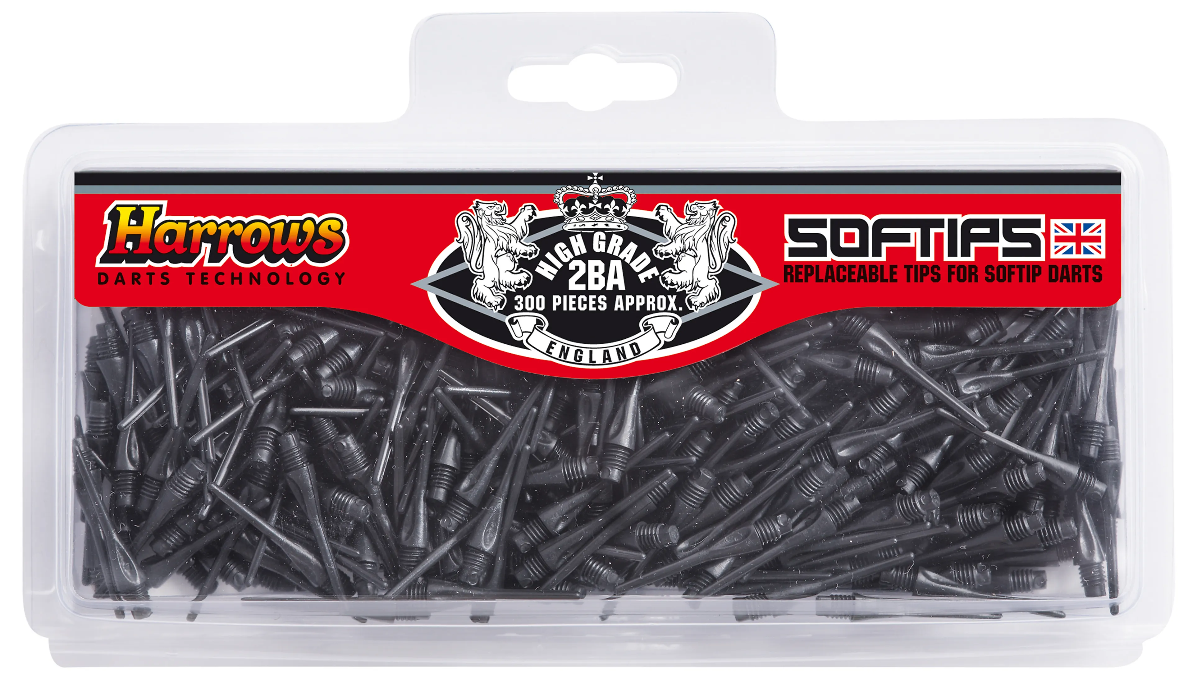 Soft Tips, Dimple 300 Pcs 2BA Black