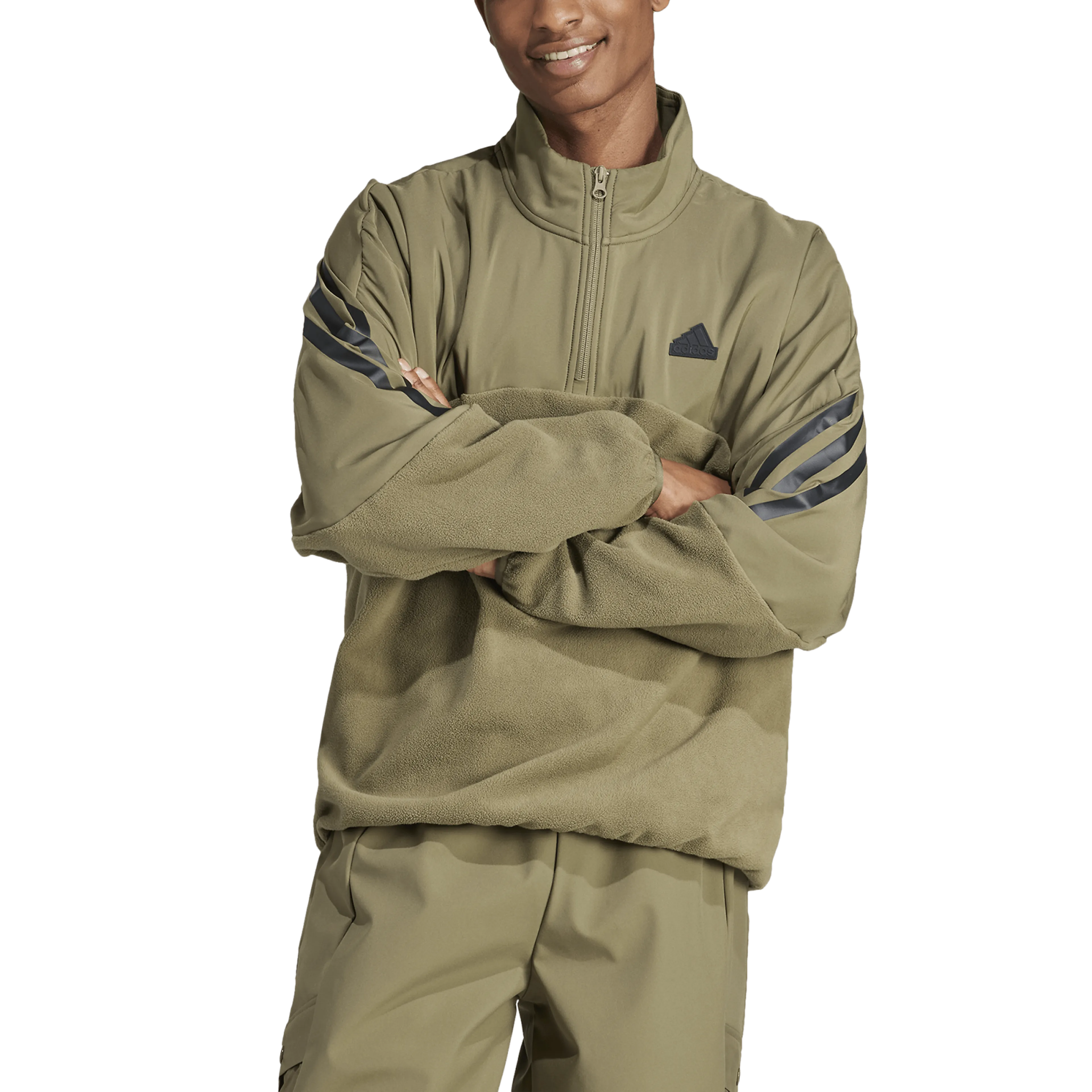 Future Icons 3-Stripes 1/4-Zip genser herre