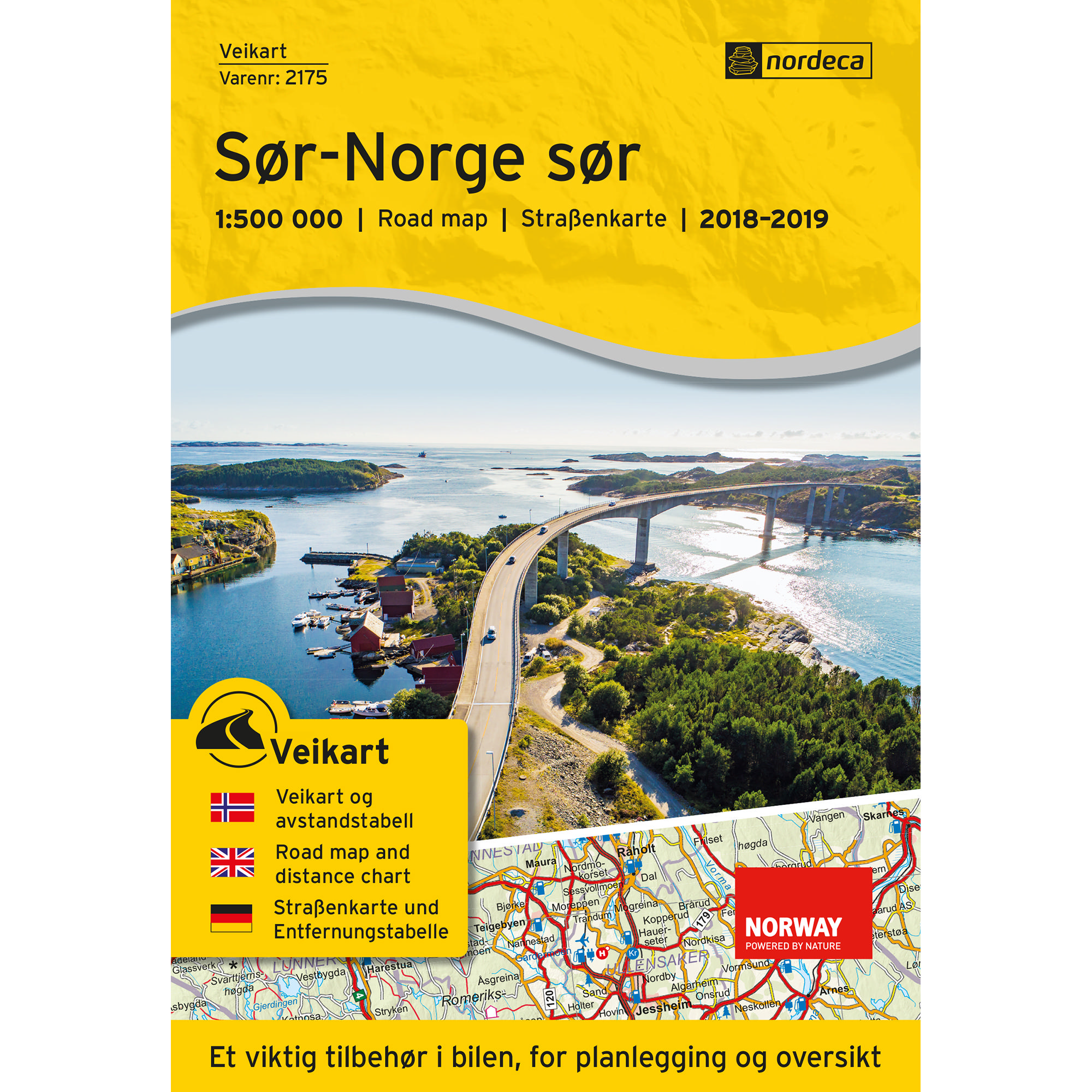 VEIKART SØR-NORGE SØR 1:500 000