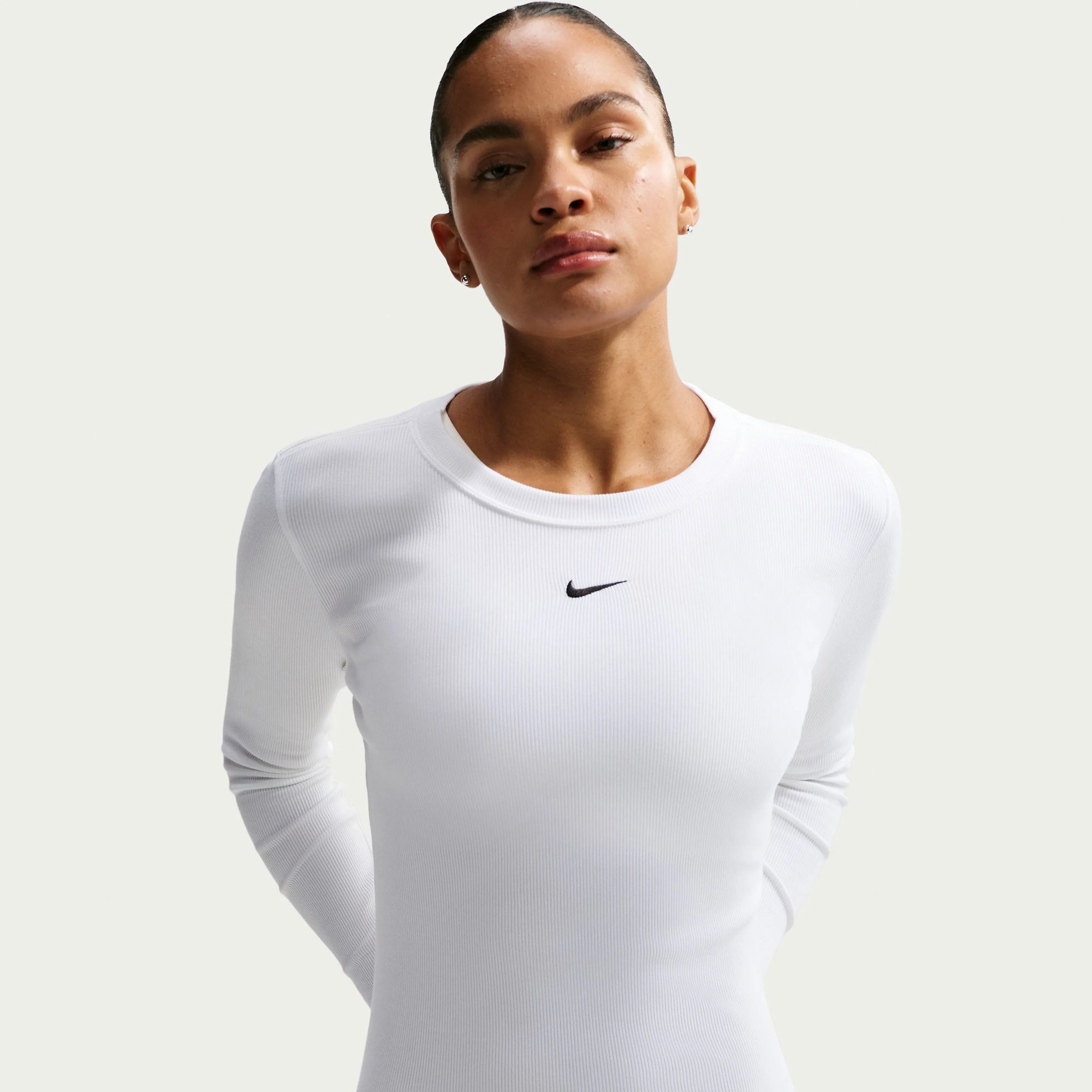 Sportswear Women's Tight Long-Sleeve Ribbed T-Shirt