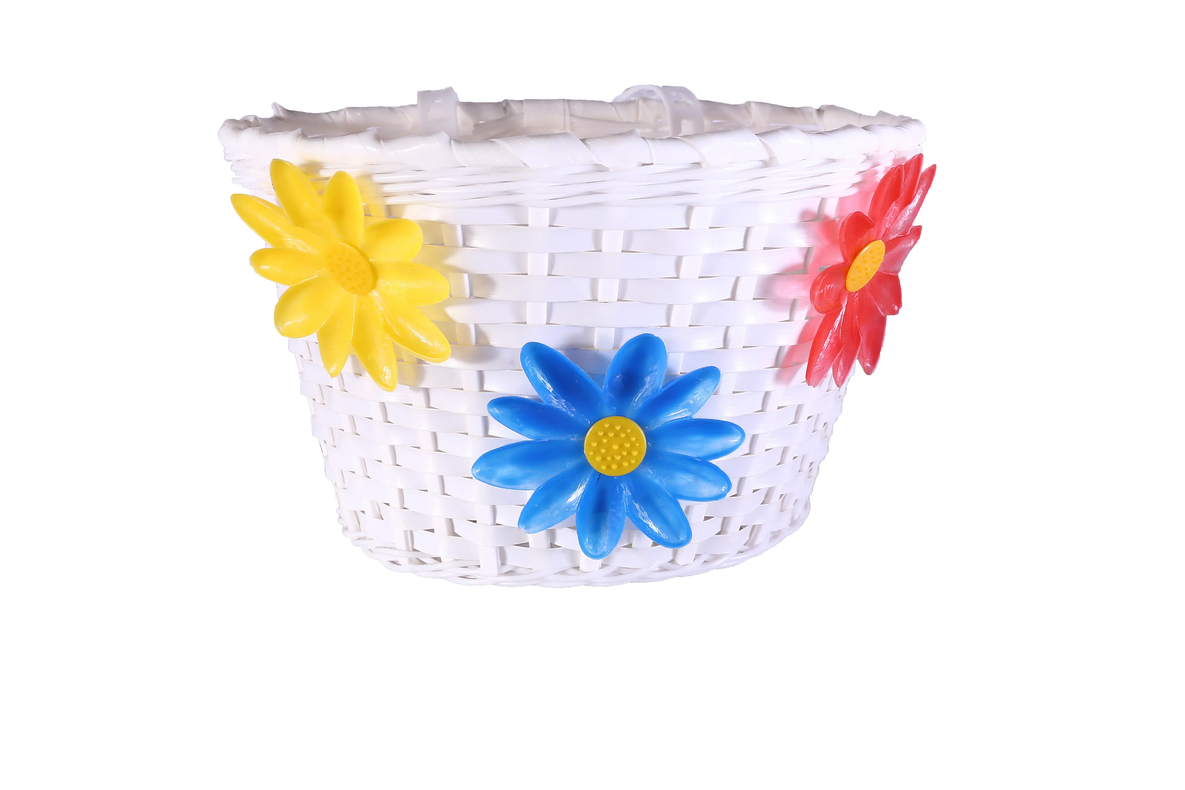 Kurv Jr.Plast M/Blomster Hvit