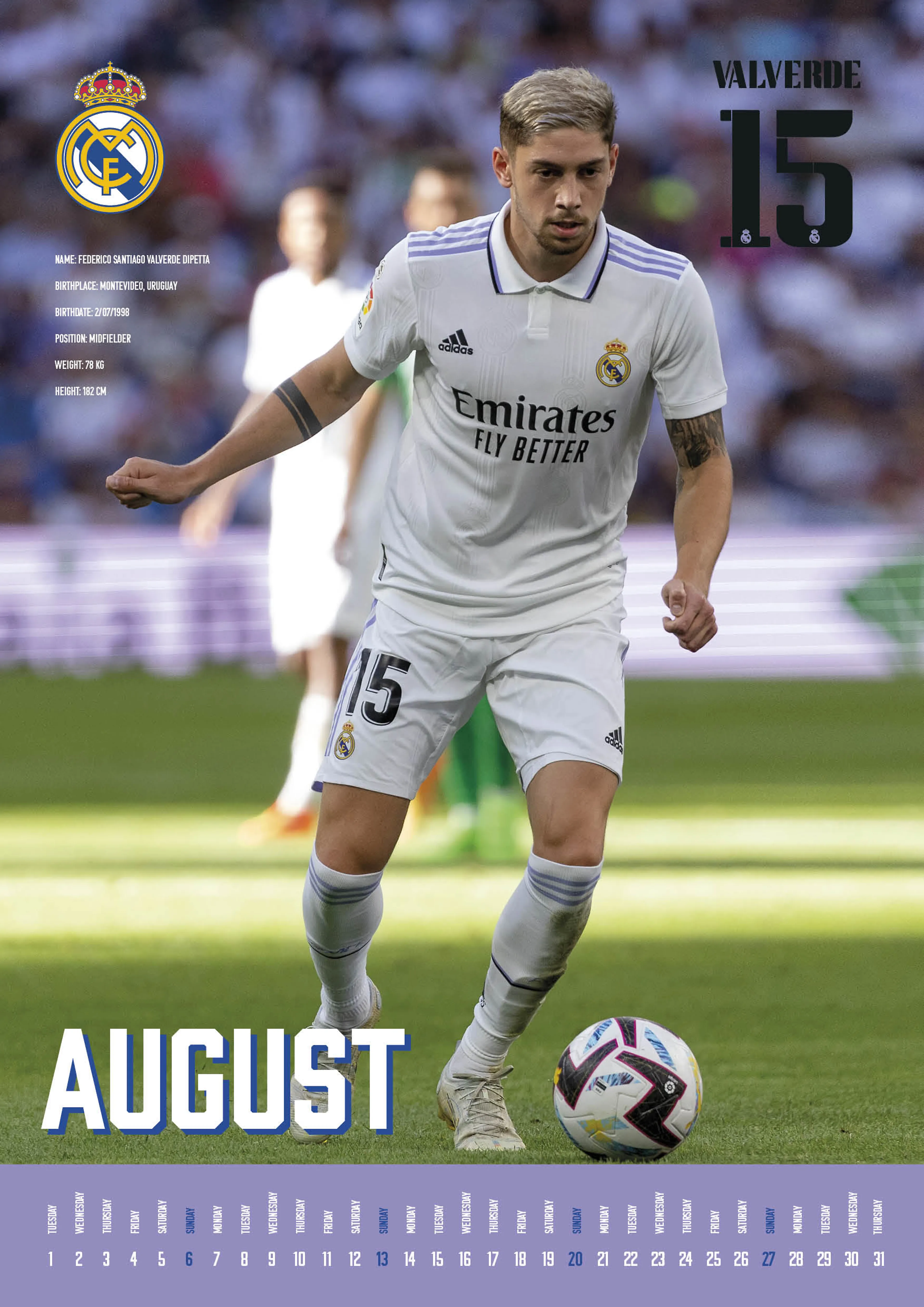 REAL MADRID CF 2024 A3 KALENDER REAL MADRID CF 2024 A3 KALENDER