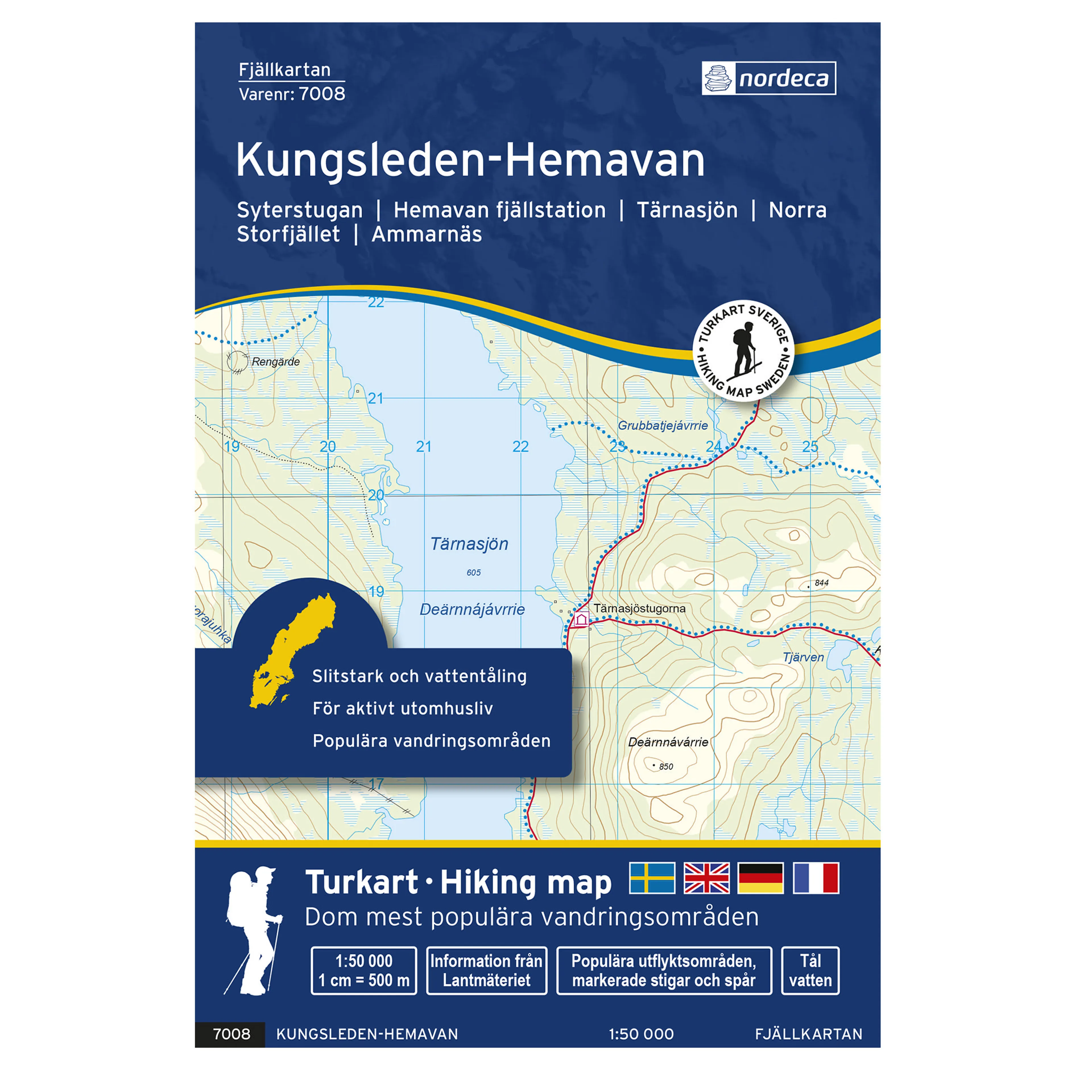 Kungsleden-Hemavan 1:50 000
