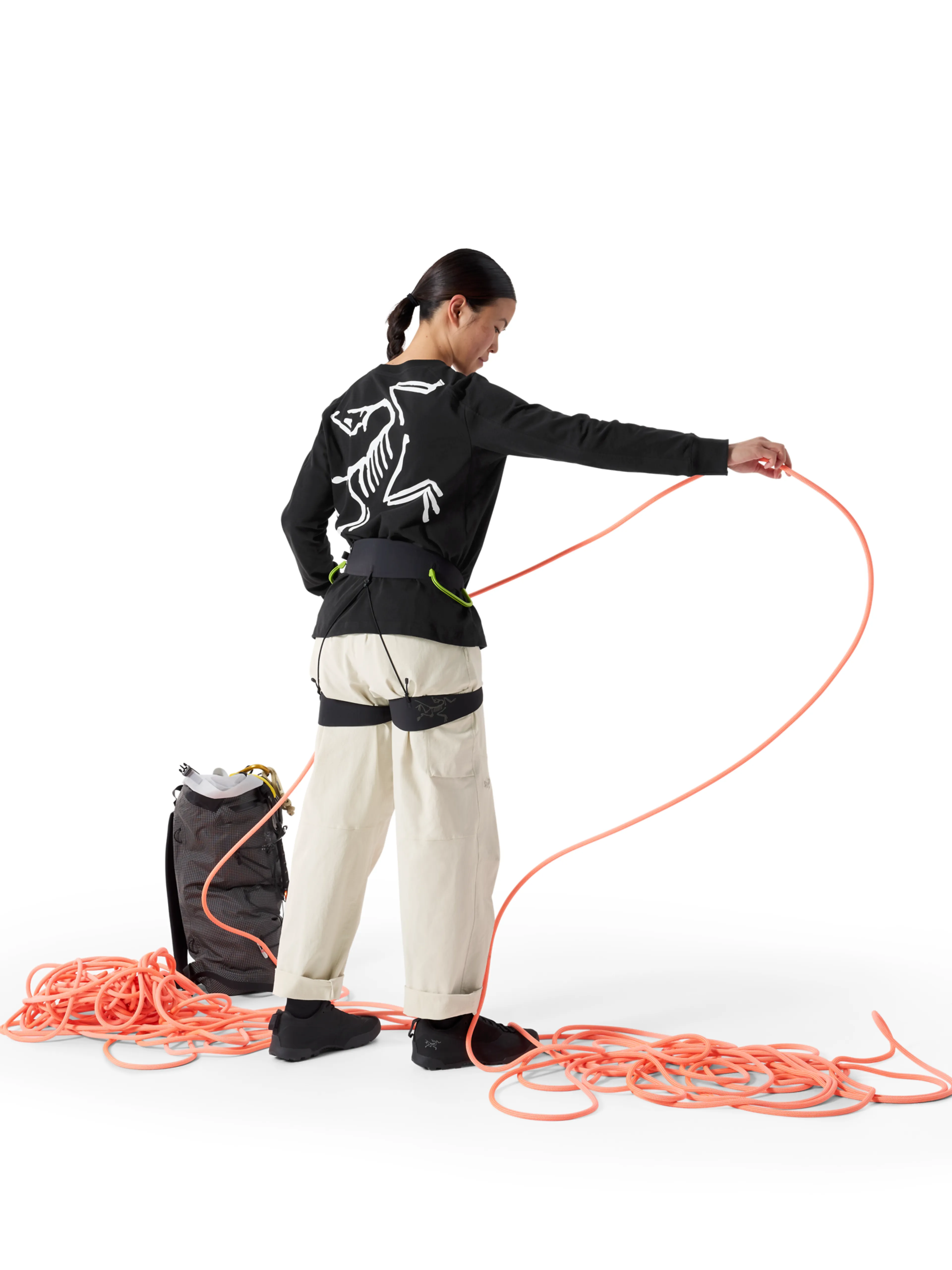 Kragg Cotton Bird Crew LS W