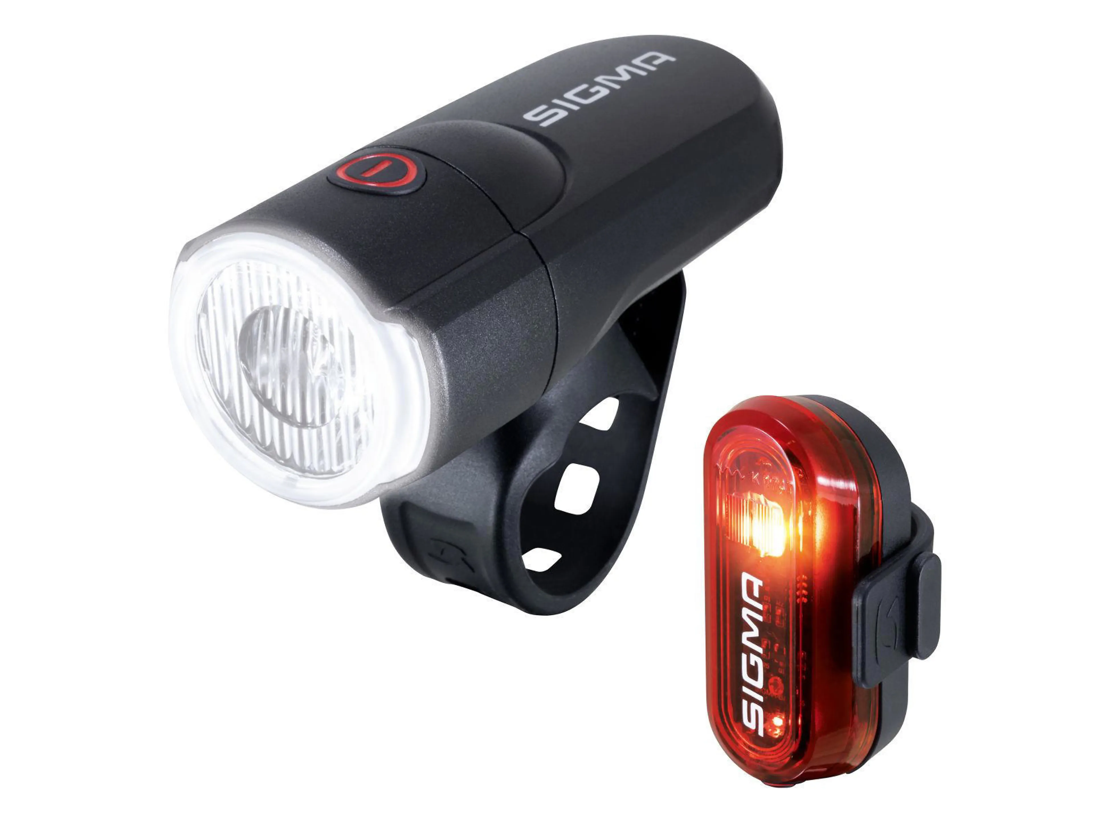 Light set AURA 30 Set Black/ red 2 x AA + 3 x AAA, 30 lux, S