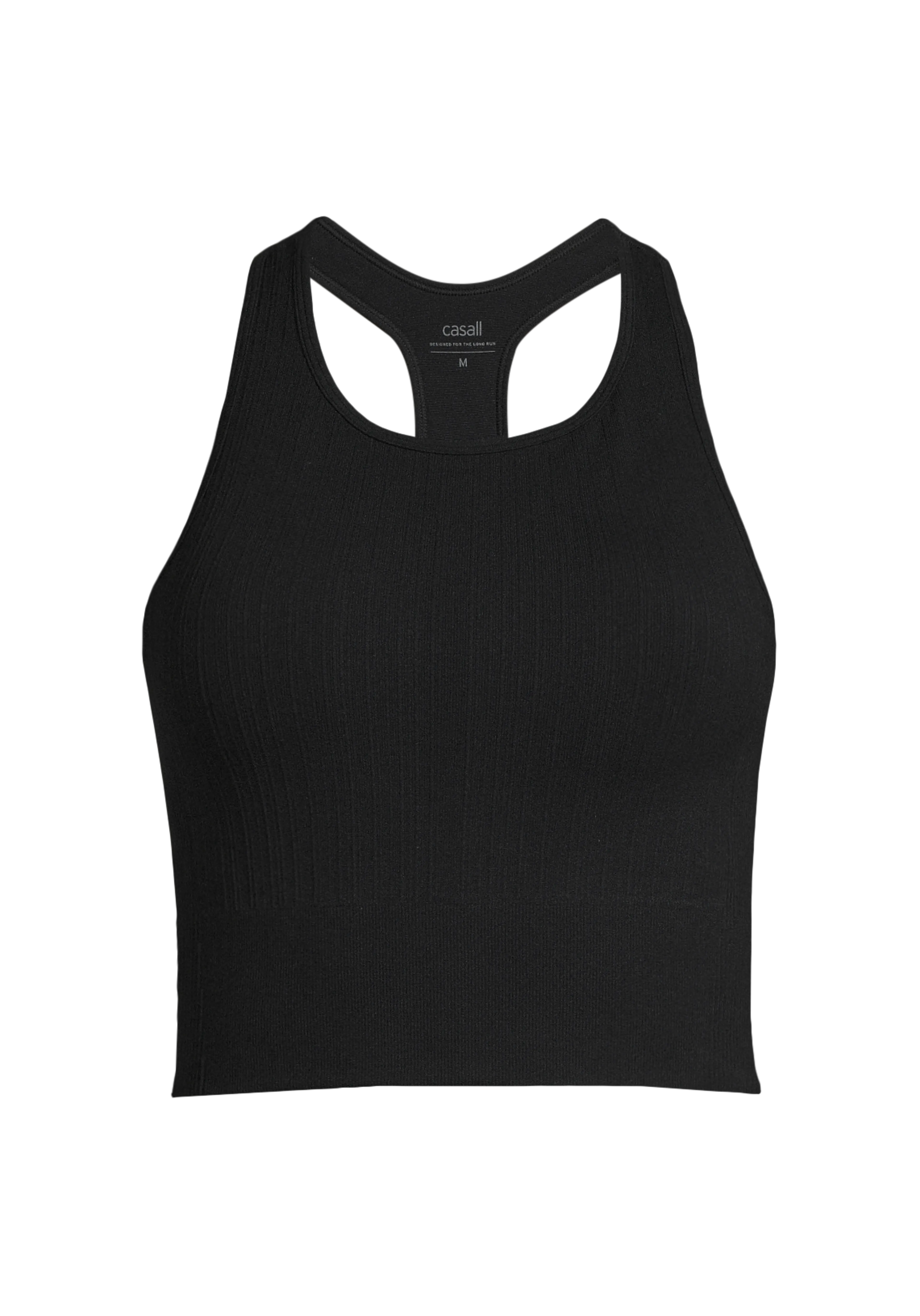 Multi Rib Seamless Padded Sports Top