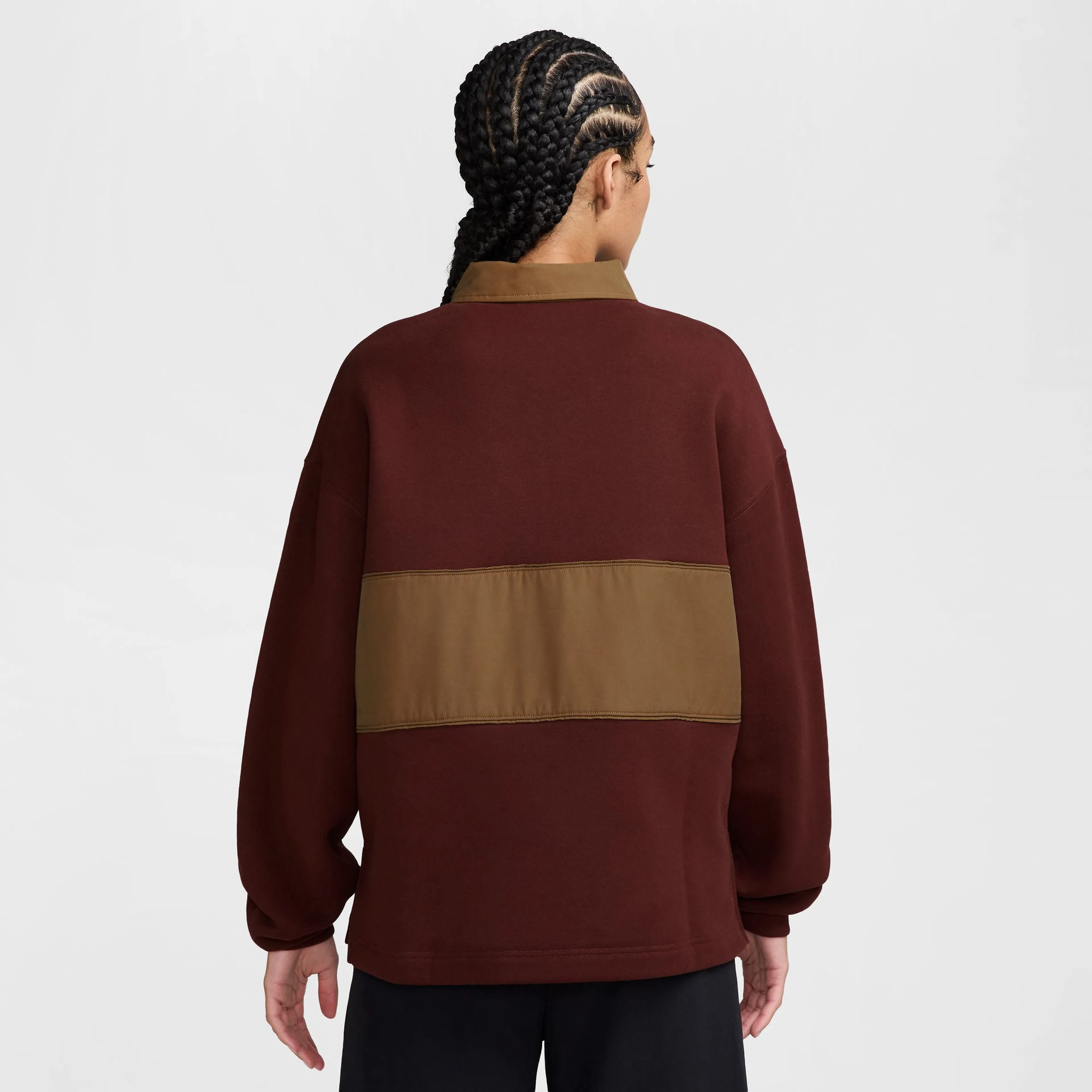 Studio Fleece Medium Weight Women's Oversized Rugby Sweatshirt
