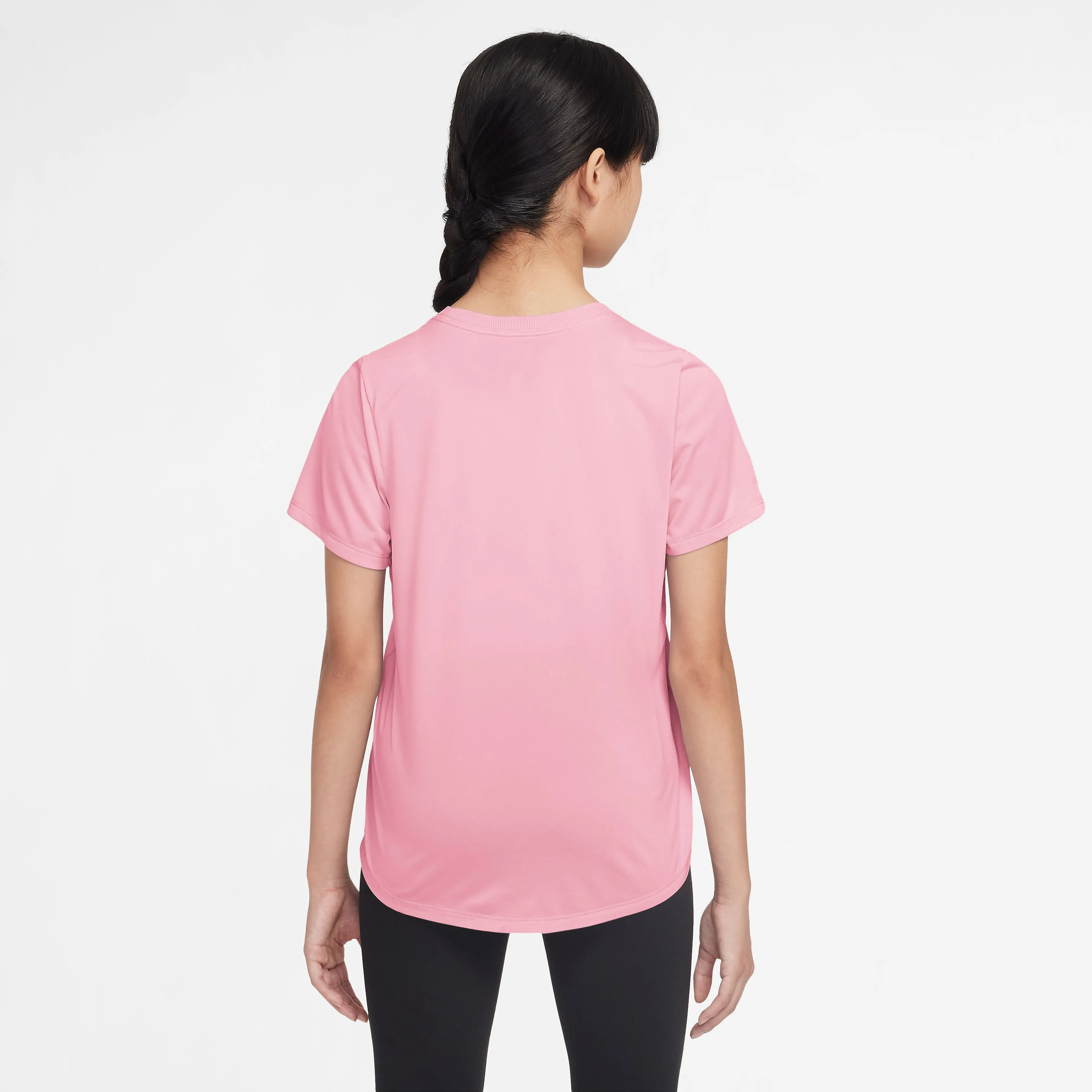 Nike One Fitted Big Kids' (Girls') Dri-FIT Short-Sleeve Top