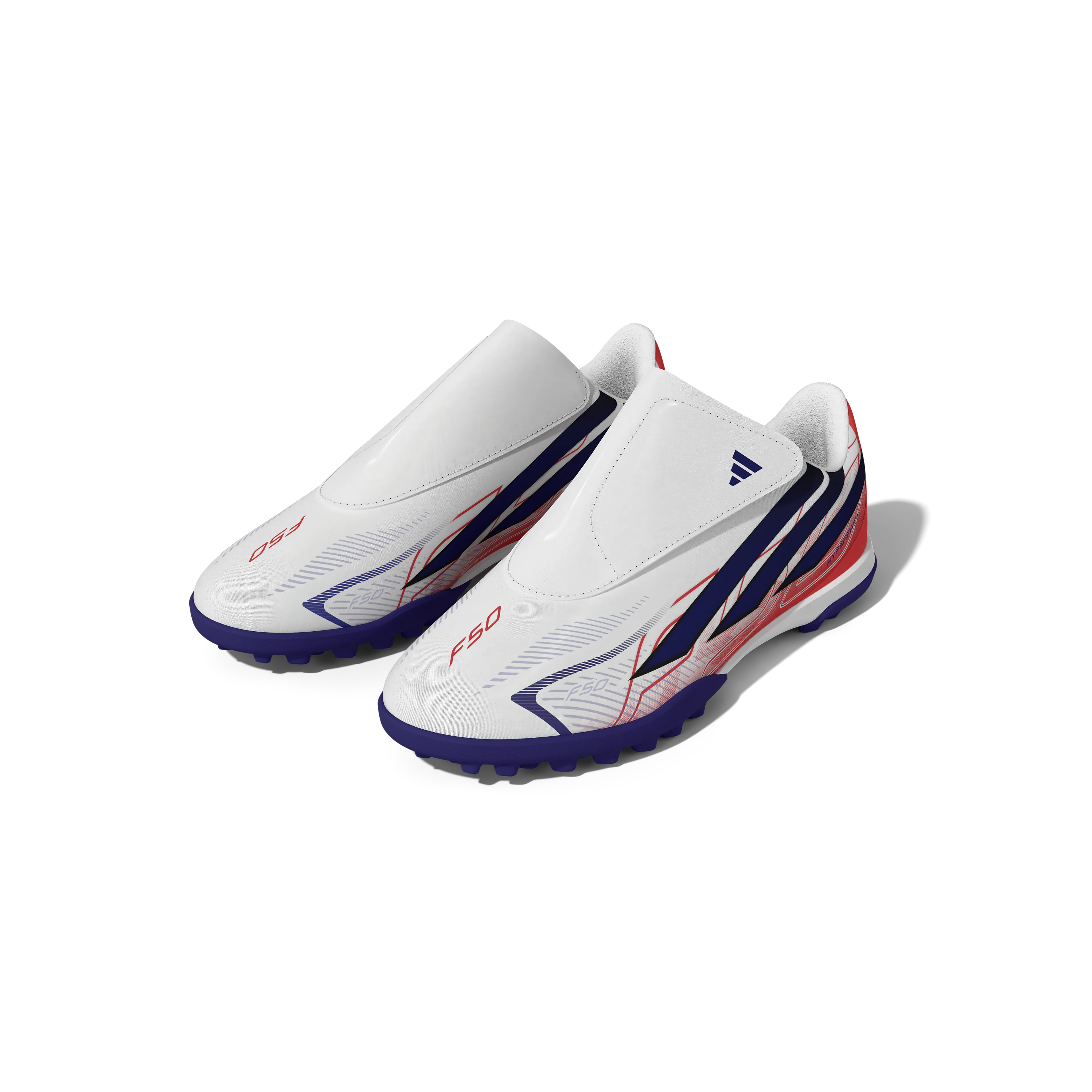 F50 Hyperfast Club Velcro Turf Fotballsko Grus/Kunstgress Barn
