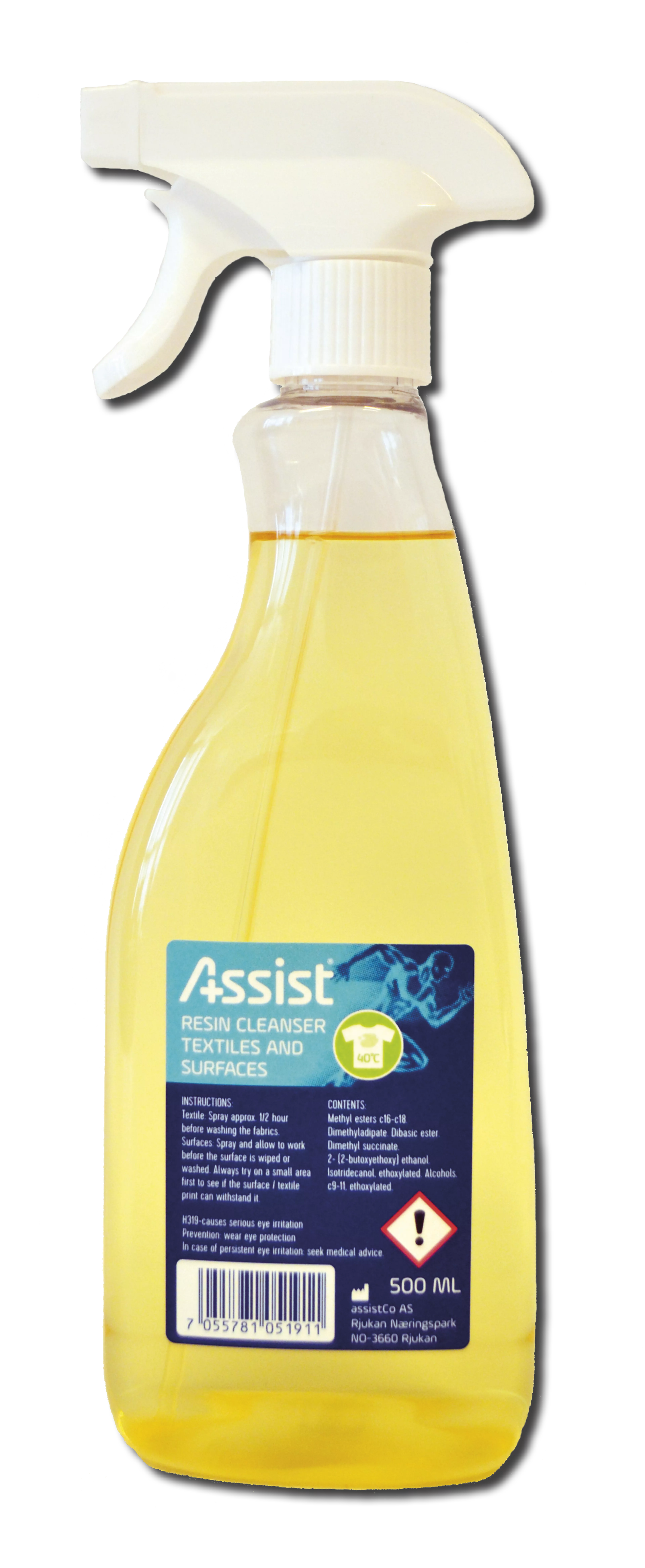 KLISTERRENS - TEKSTIL OG BALL 500ML