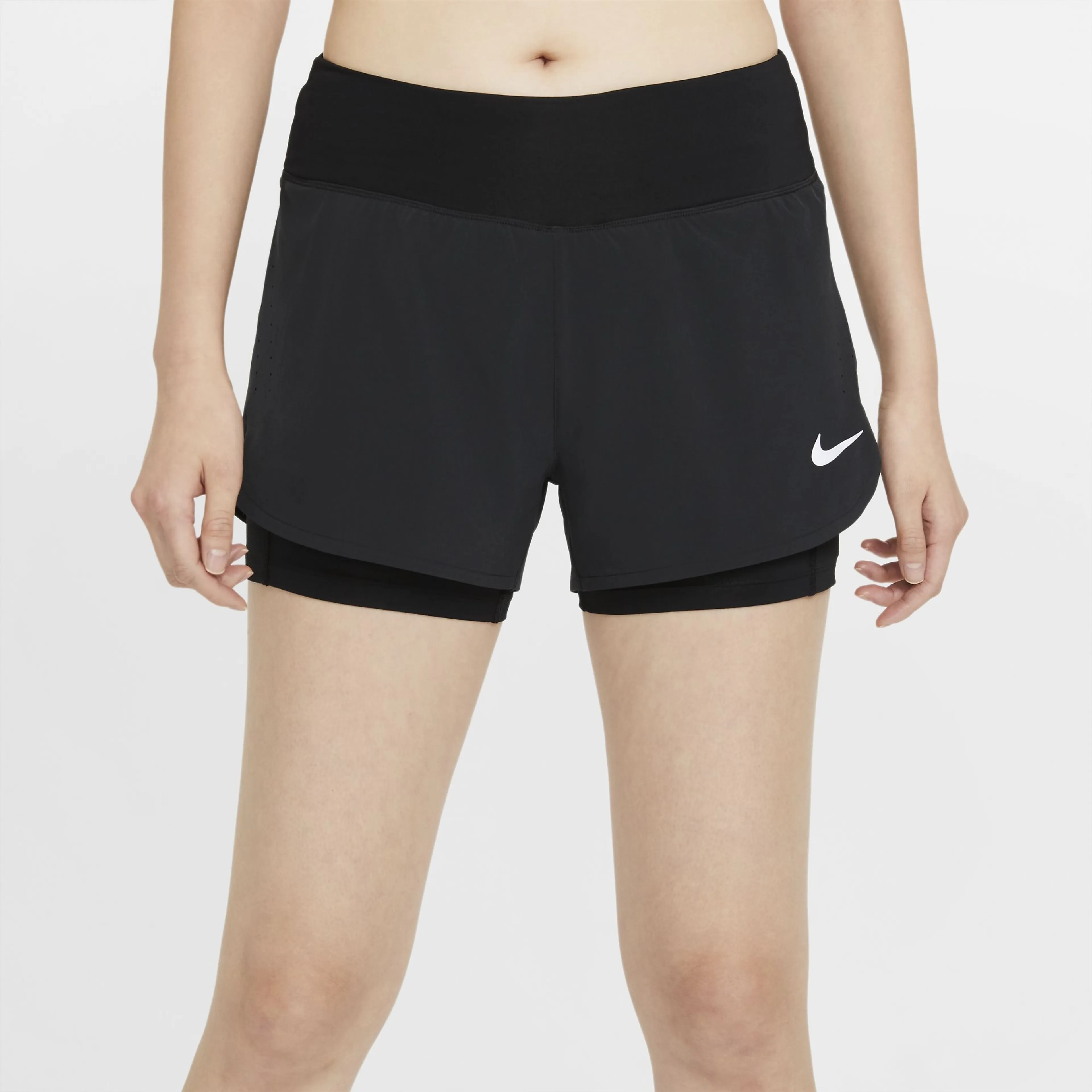 Eclipse 2-i-1 løpeshorts dame