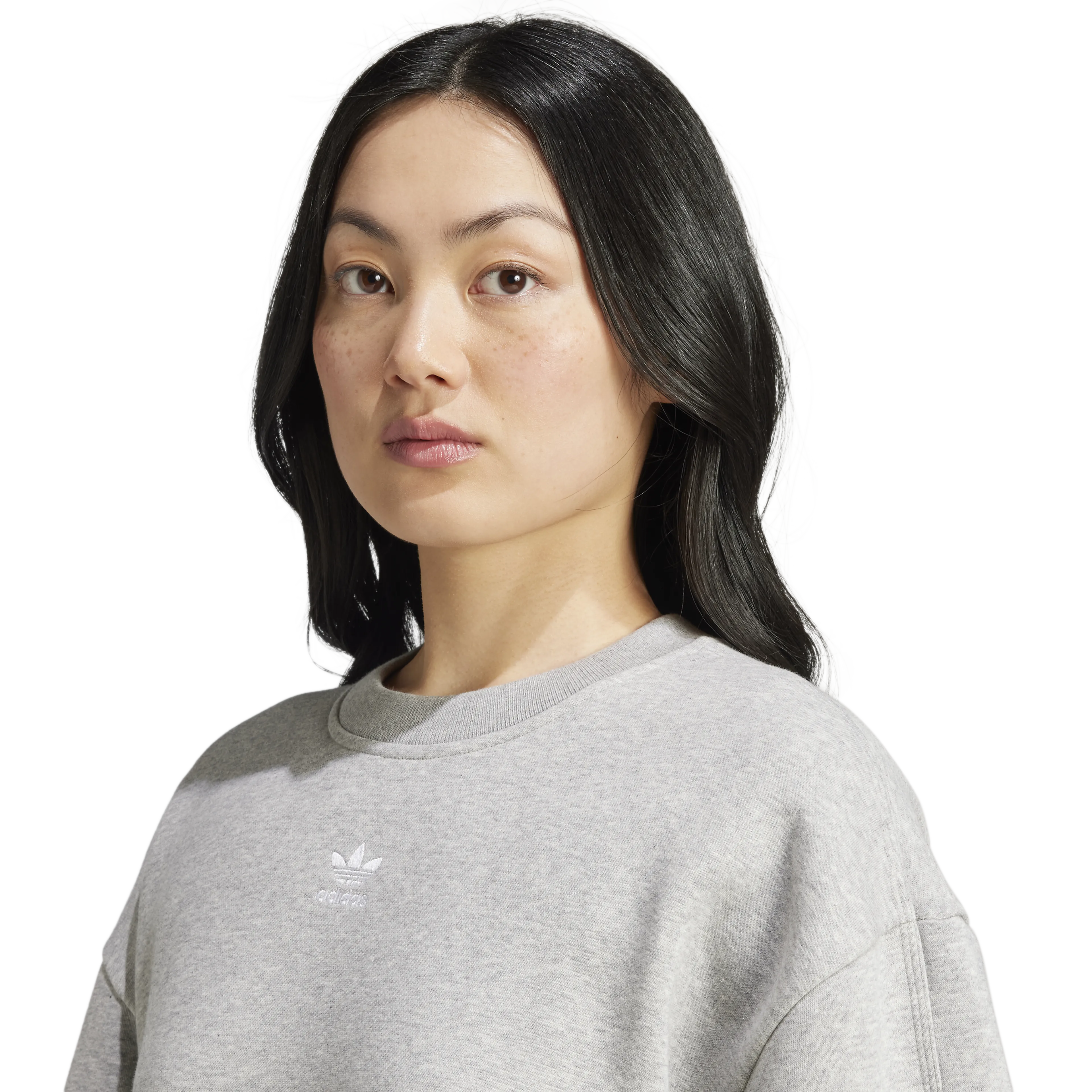 Essentials Fleece Long Oversized Crew Sweatshirt Dame