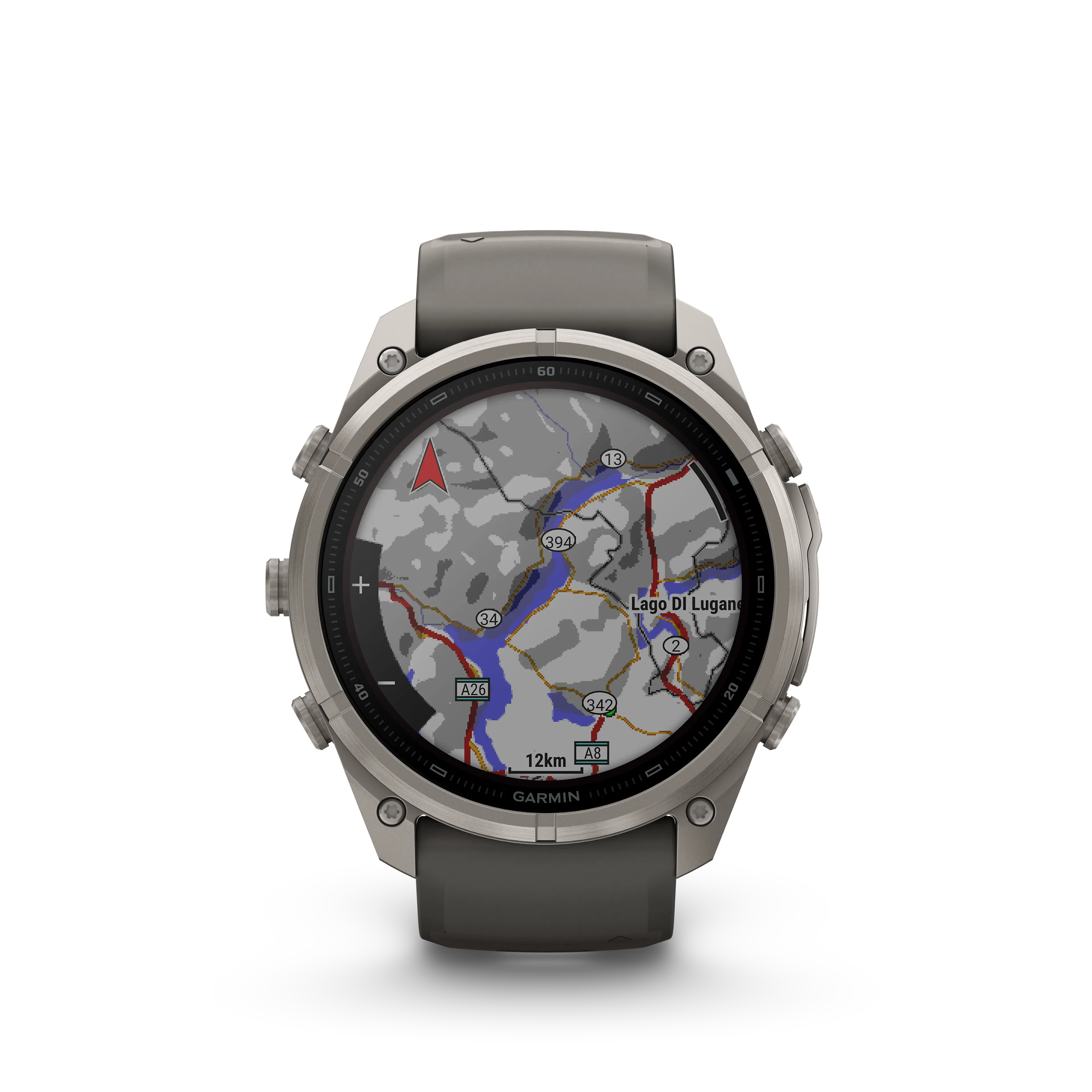 Fenix 9 Pro  inReach, Solar, 51 mm, Titanium with pebble gray/silver gray silicone band