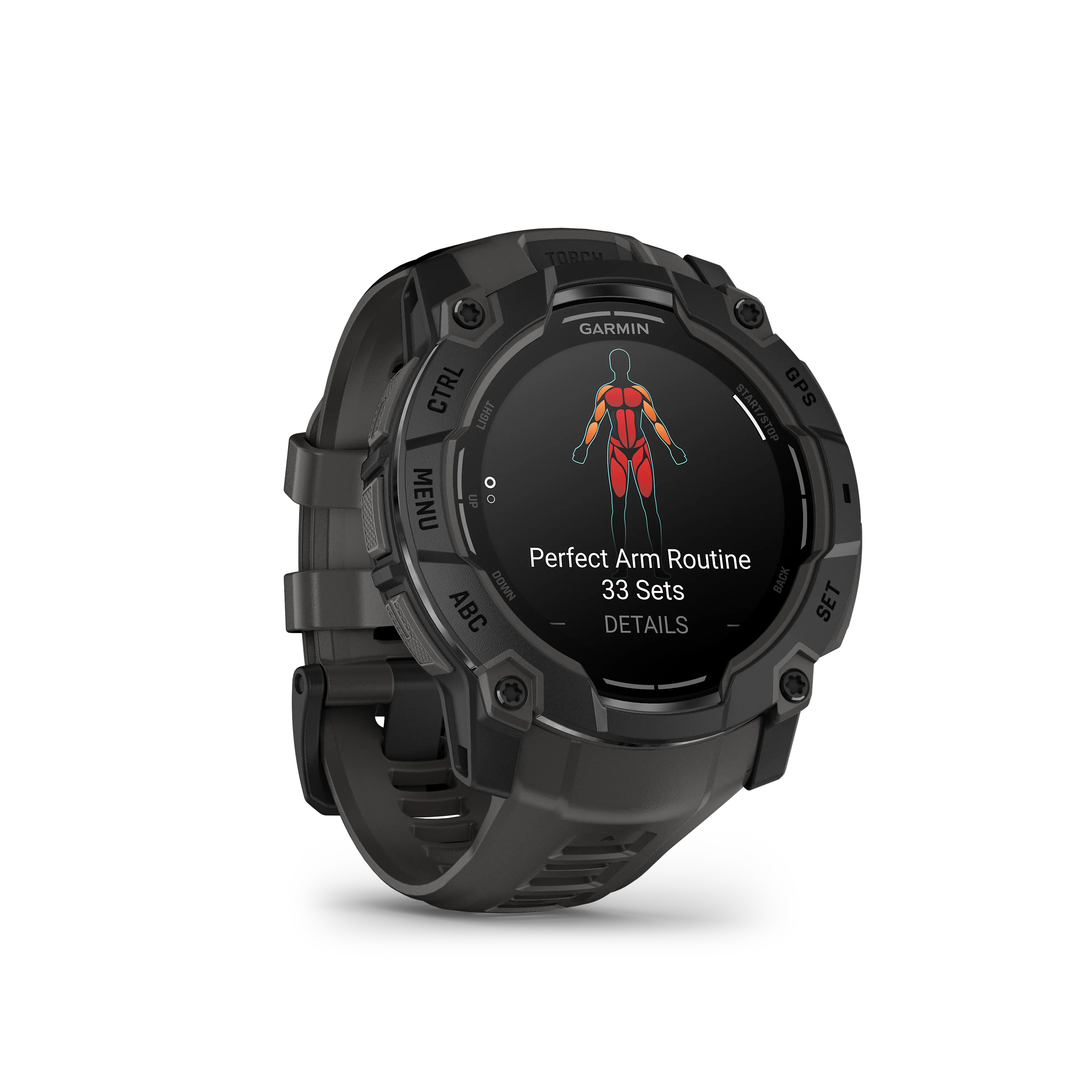Instinct 3 - 50mm, AMOLED, Black Bezel with Charcoal Band