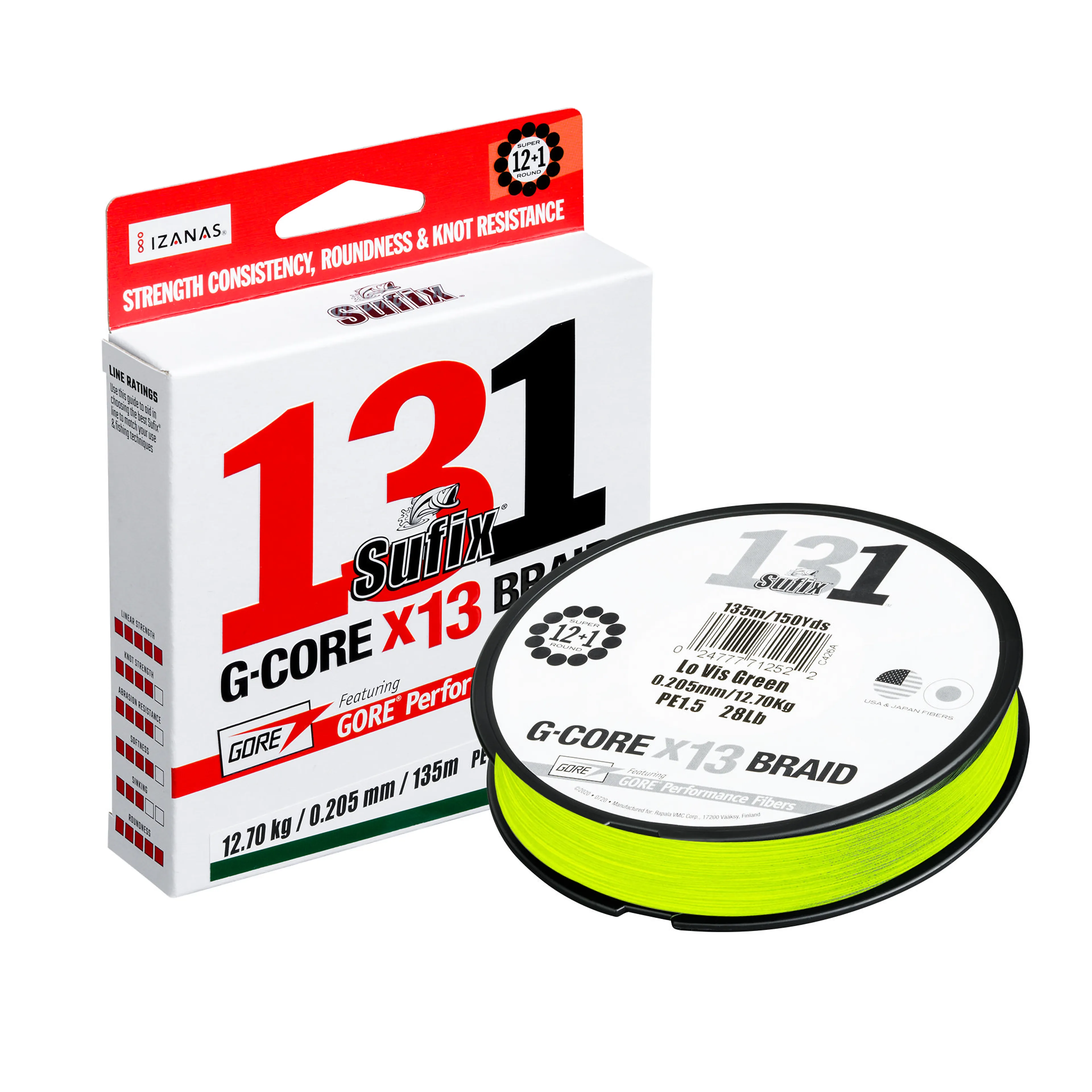 131 G-Core x13 Neon Chartreuse 135m 0,148mm 8,1kg 131 G-Core x13 Neon Chartreuse 135m 0,148mm 8,1kg