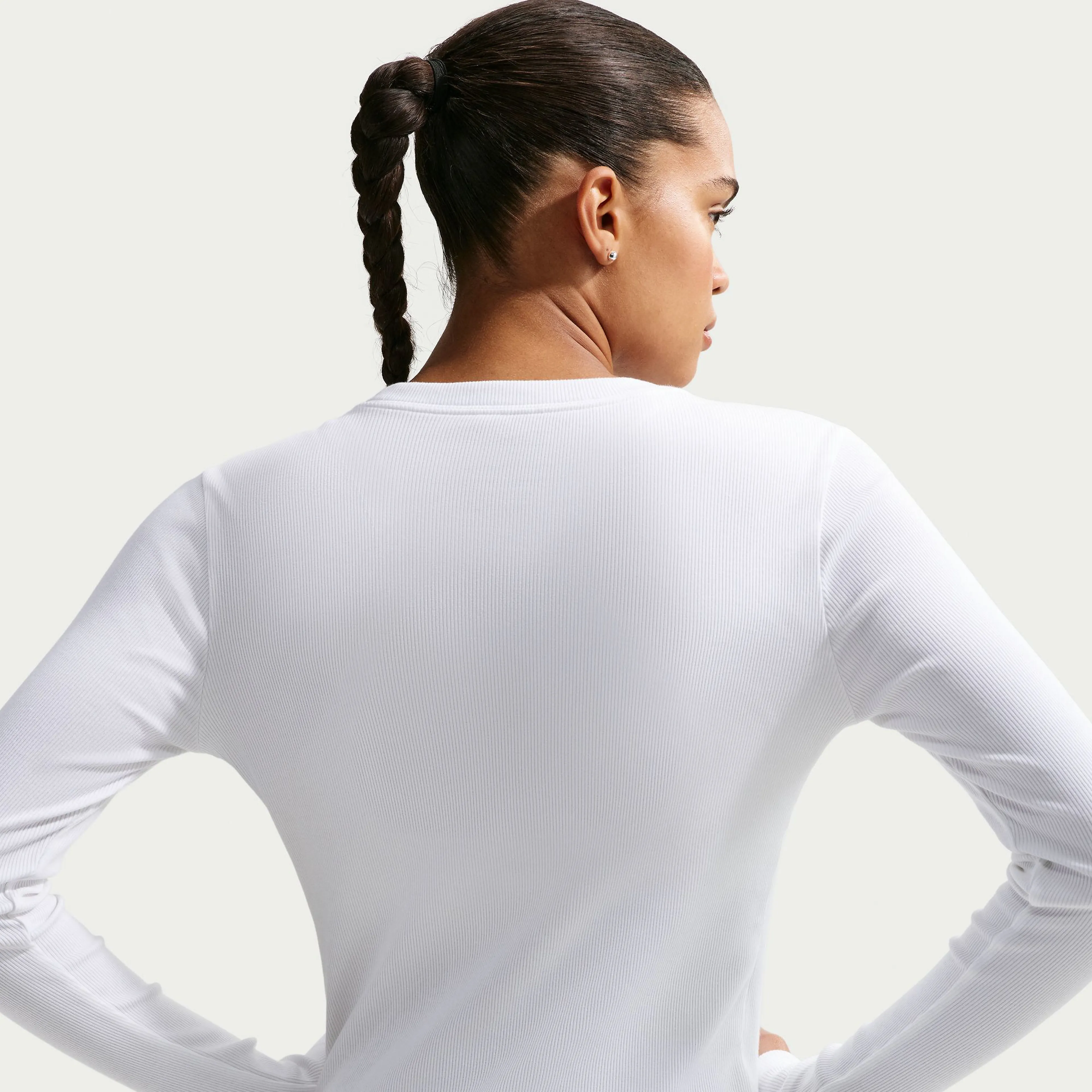 Sportswear Women's Tight Long-Sleeve Ribbed T-Shirt