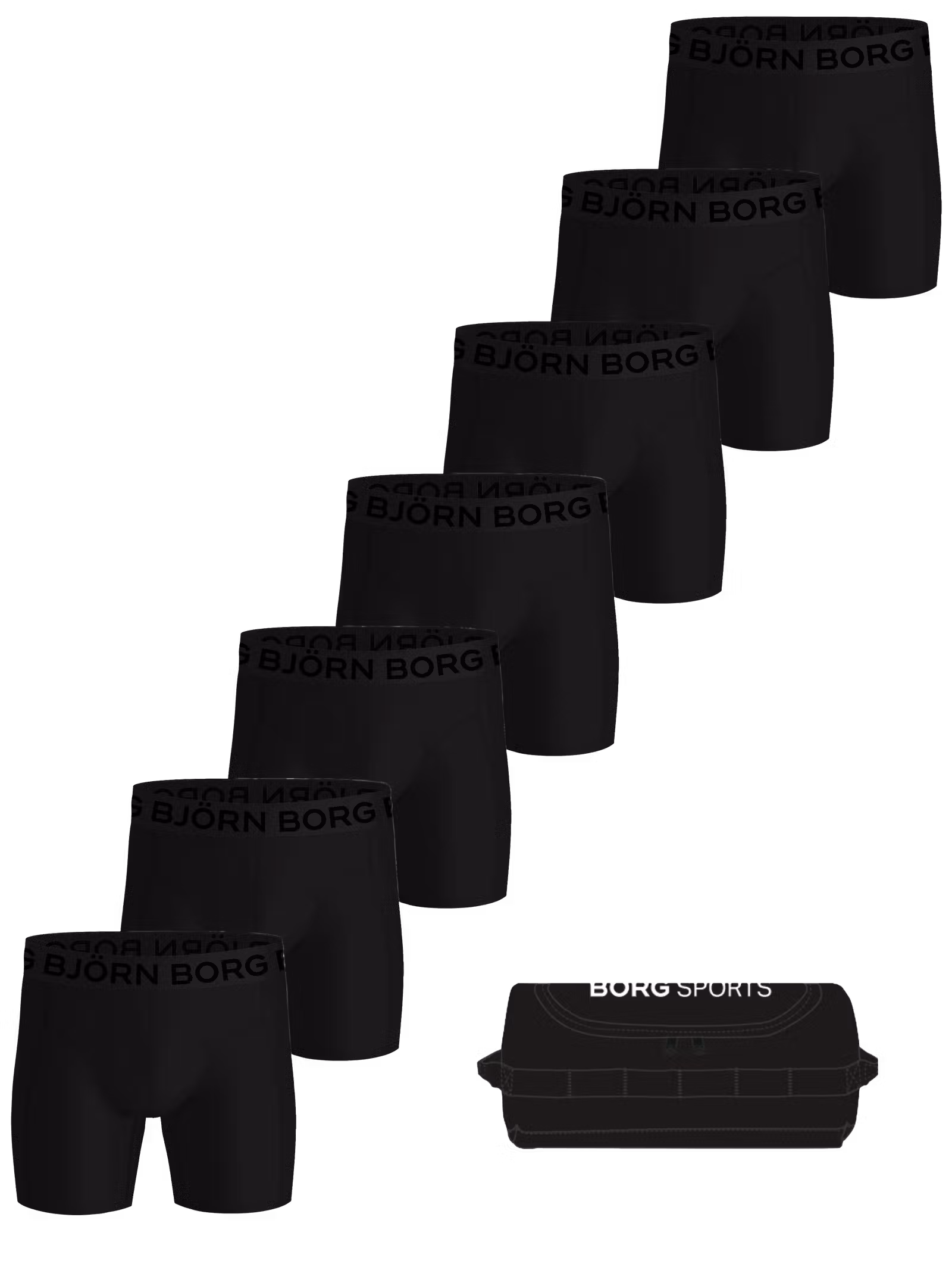 Sports Lightweight Boxers + Wash Bag 7-pack