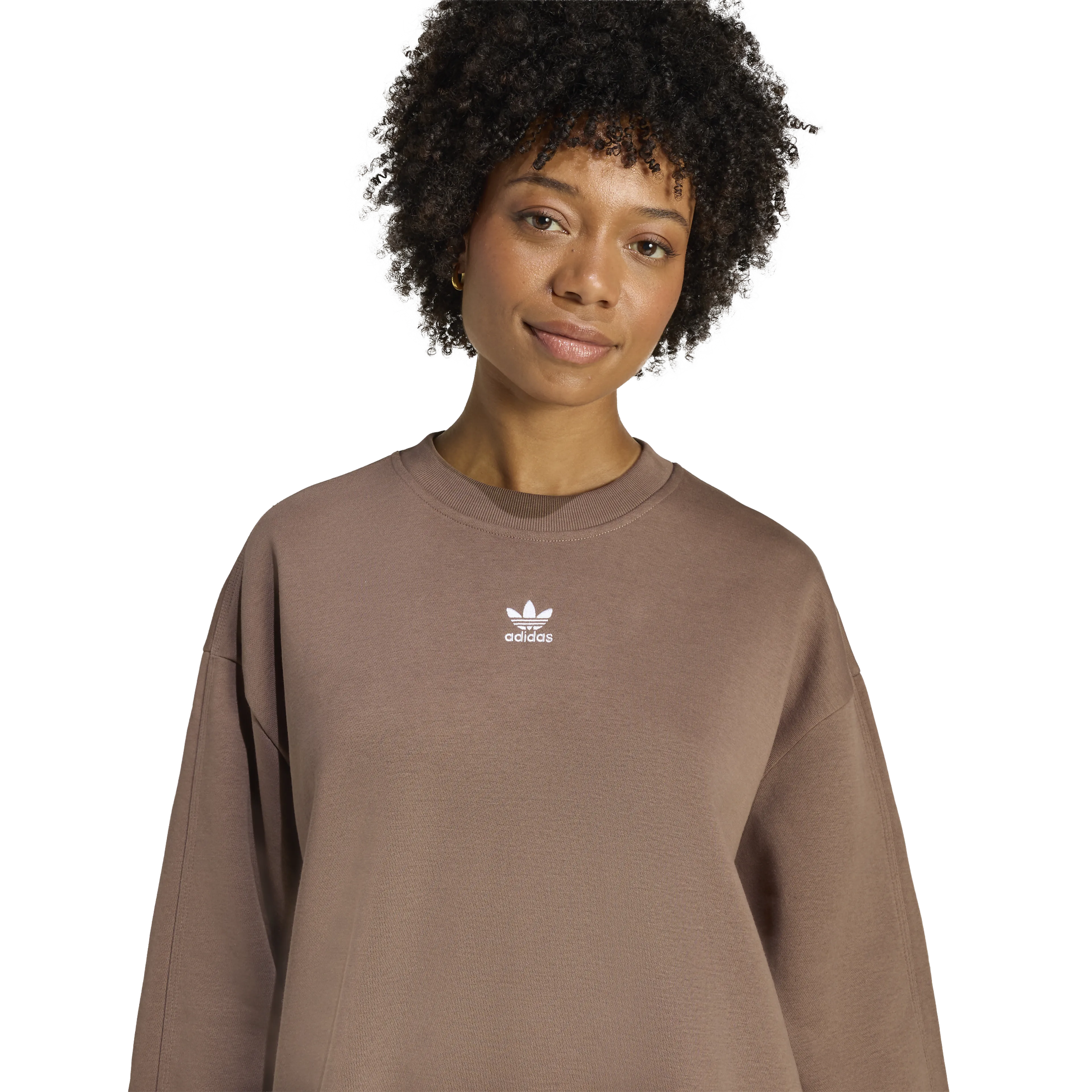 Essentials Fleece Long Oversized Crew Sweatshirt Dame