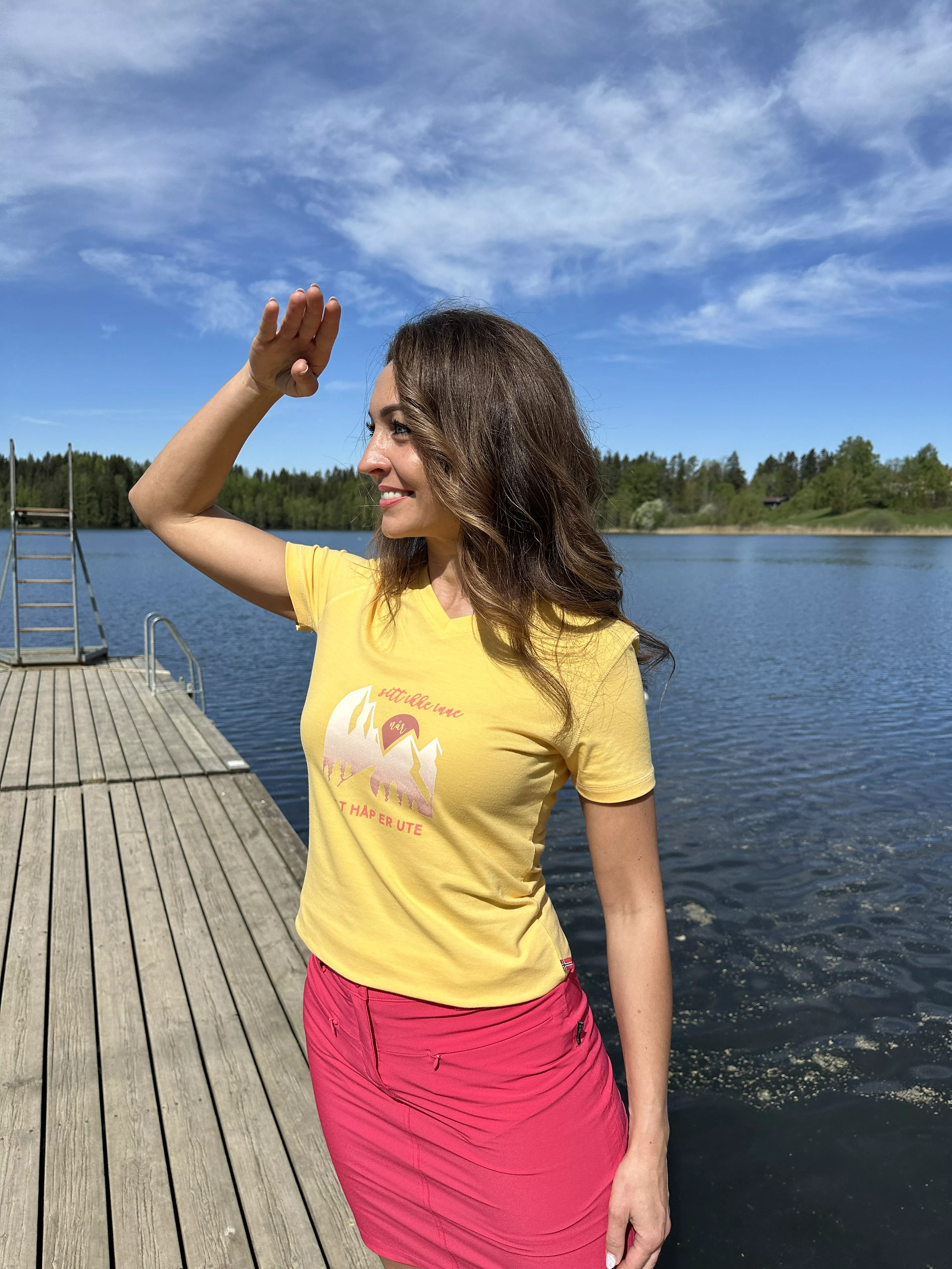 Varde T-skjorte med print dame