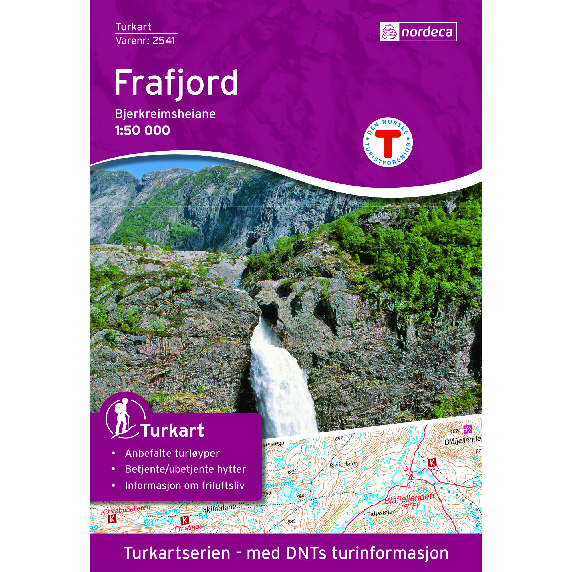 FRAFJORD-BJERKREIMSHEIANE 1:50 000