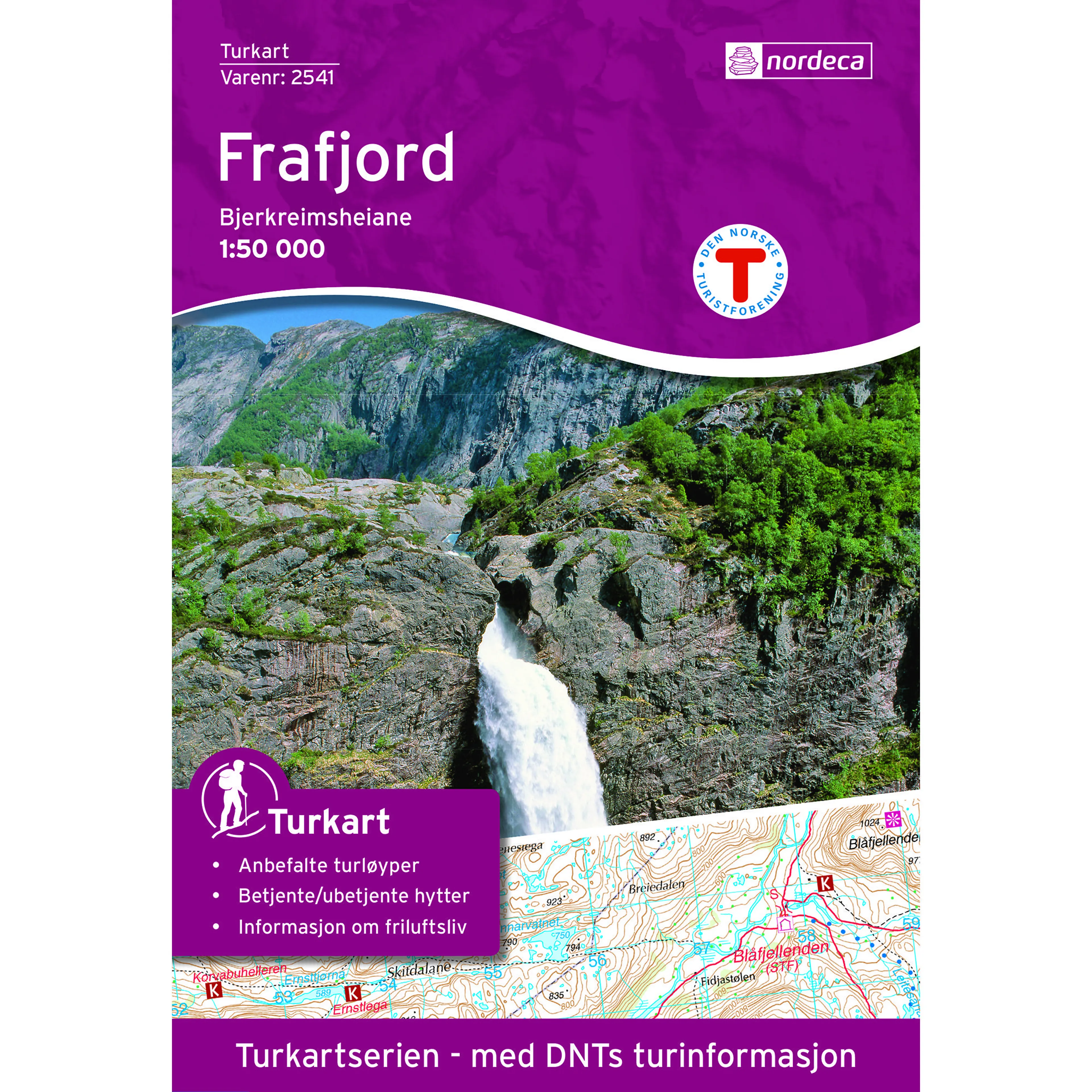 FRAFJORD-BJERKREIMSHEIANE 1:50 000