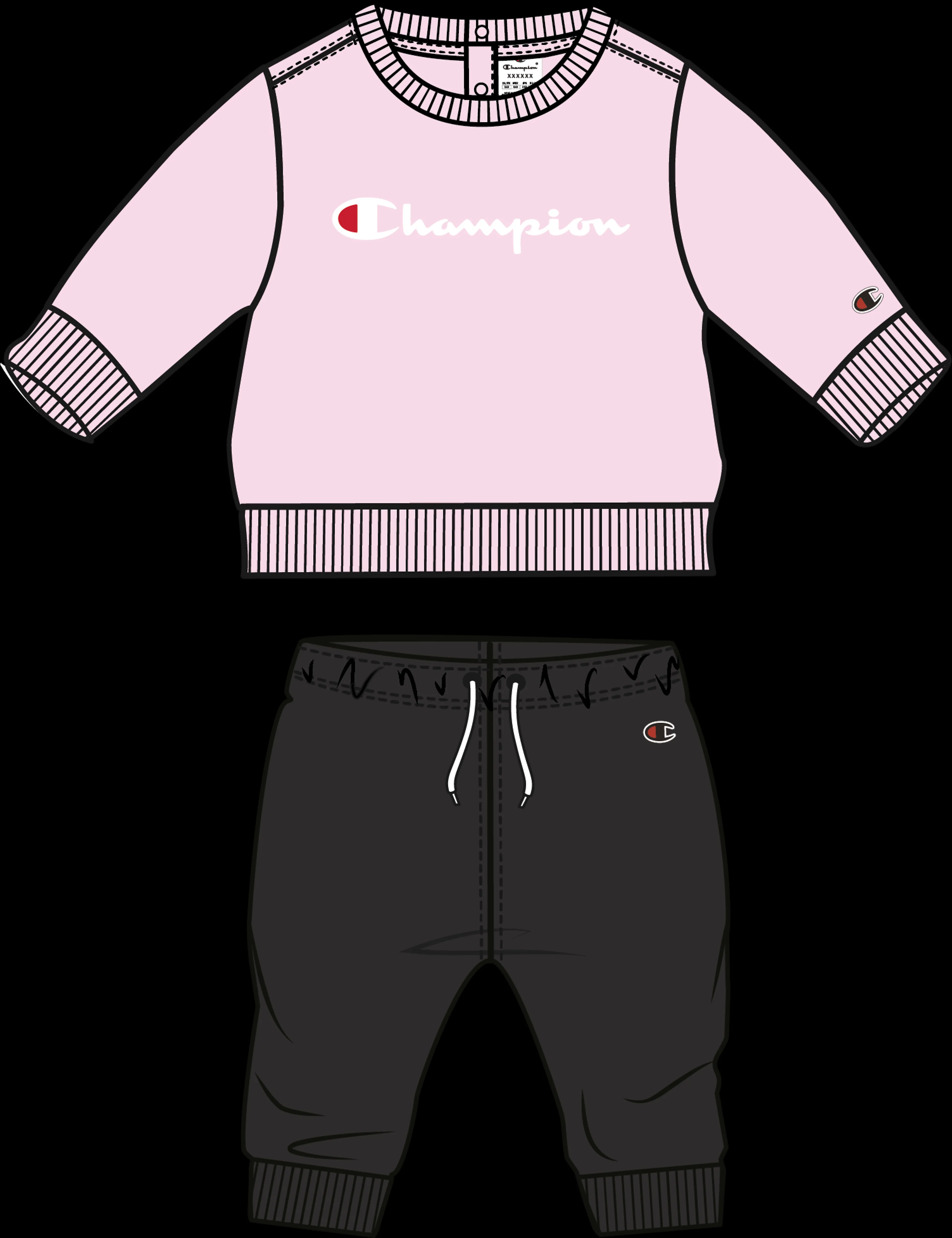 Big Logo Sweatsuits Crewneck Suit