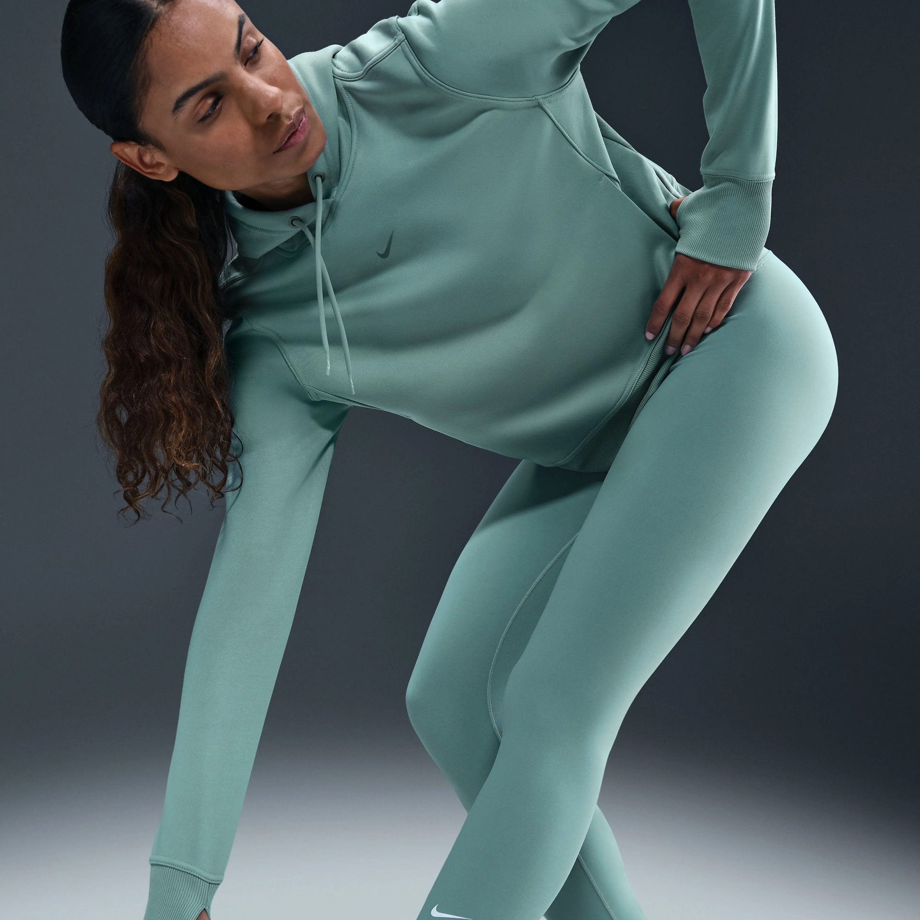 One Women's High-Waisted Full-Length Leggings