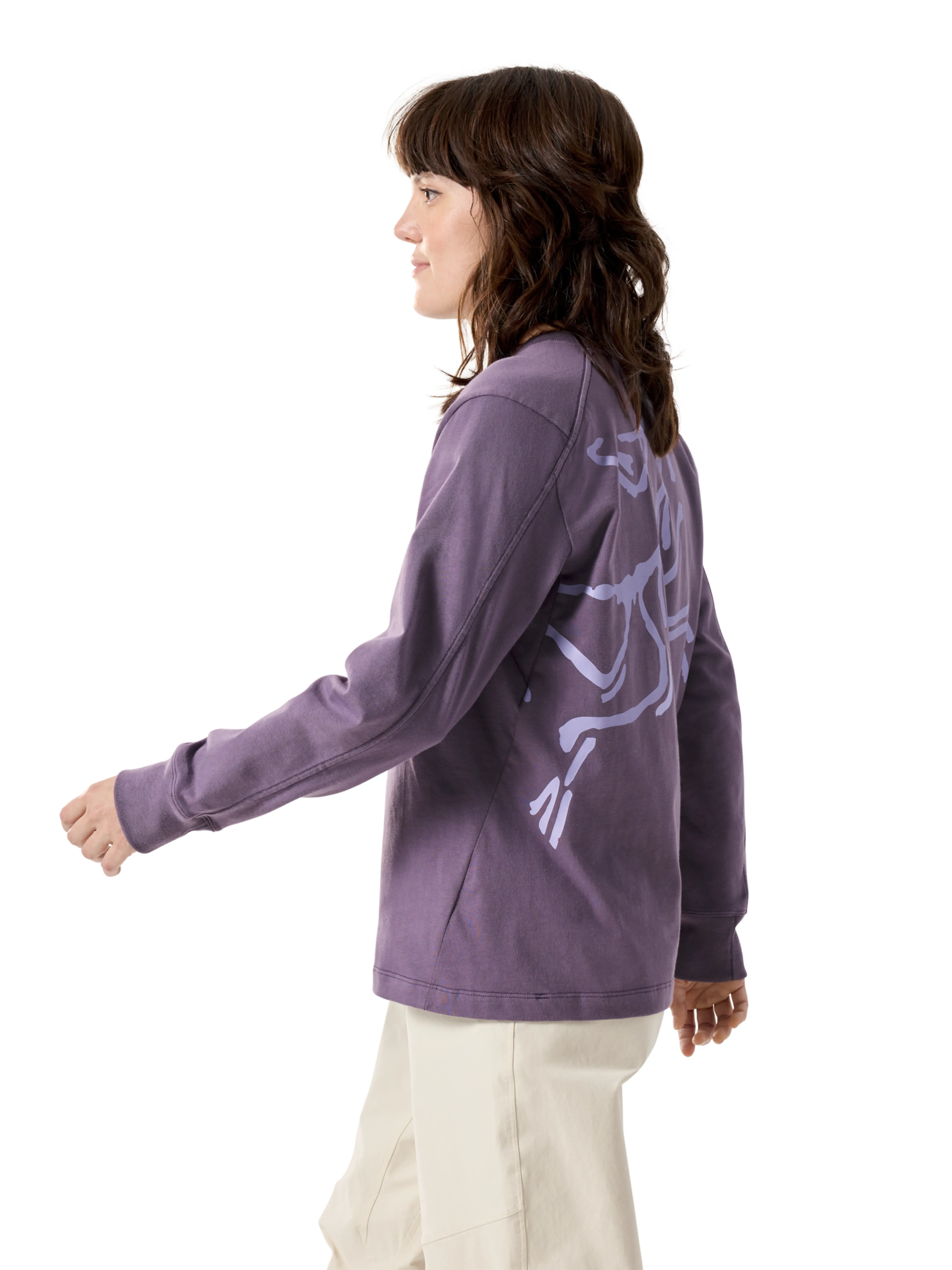 Kragg Cotton Bird Crew LS W