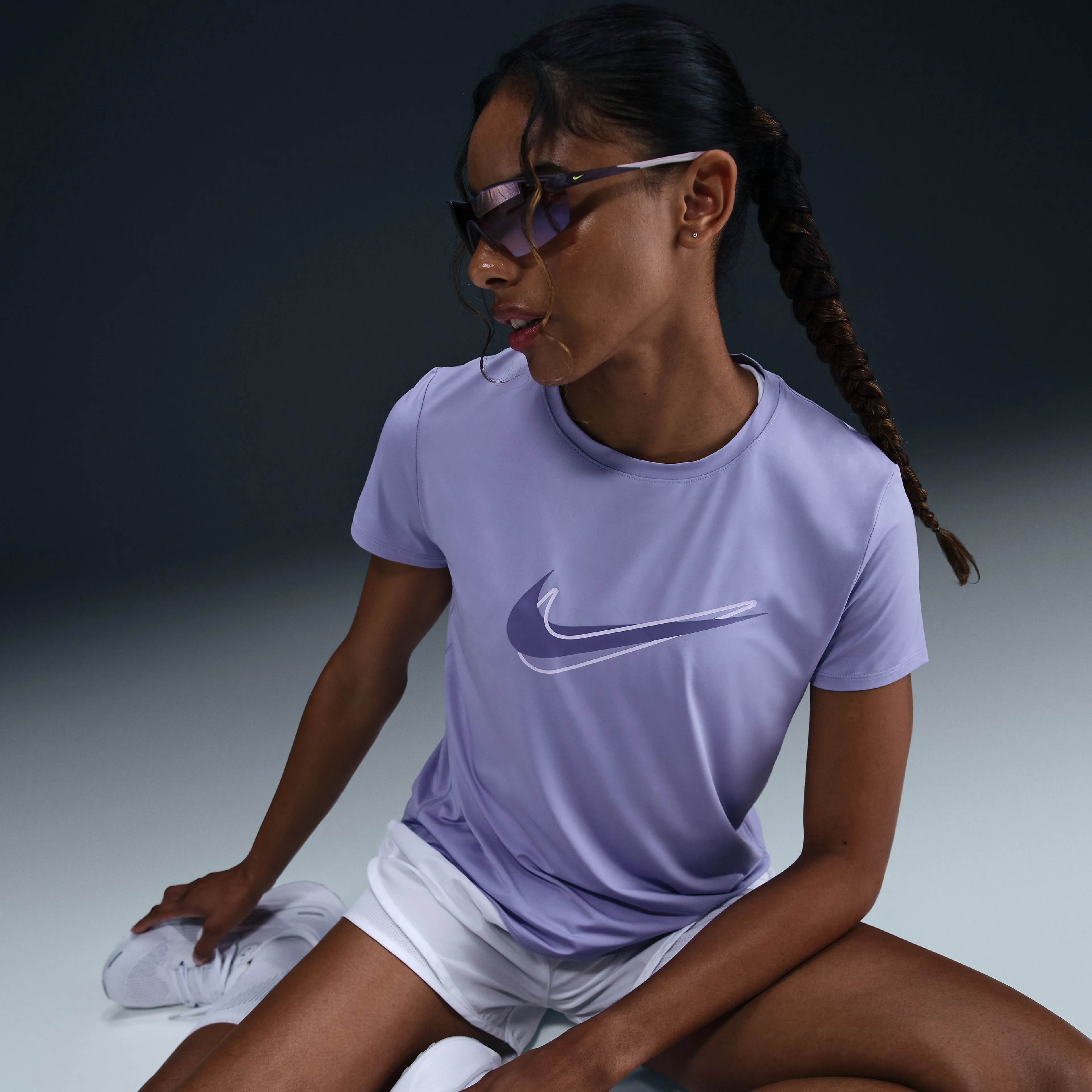 One Swoosh Women's Dri-FIT Short-Sleeve Running Top One Swoosh Women's Dri-FIT Short-Sleeve Running Top