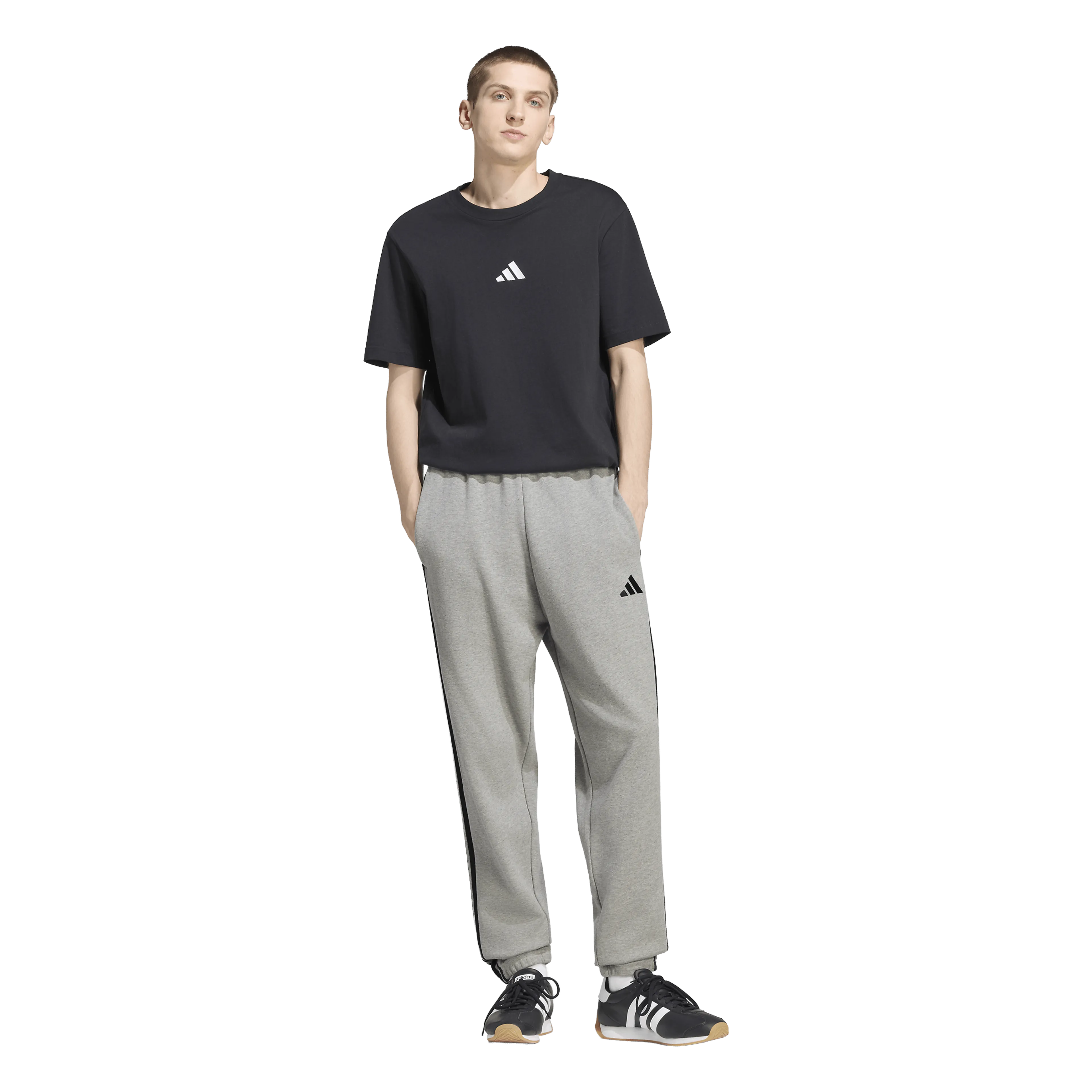 Essentials 3-Stripes French Terry Tapered Cuffed Joggebukse
