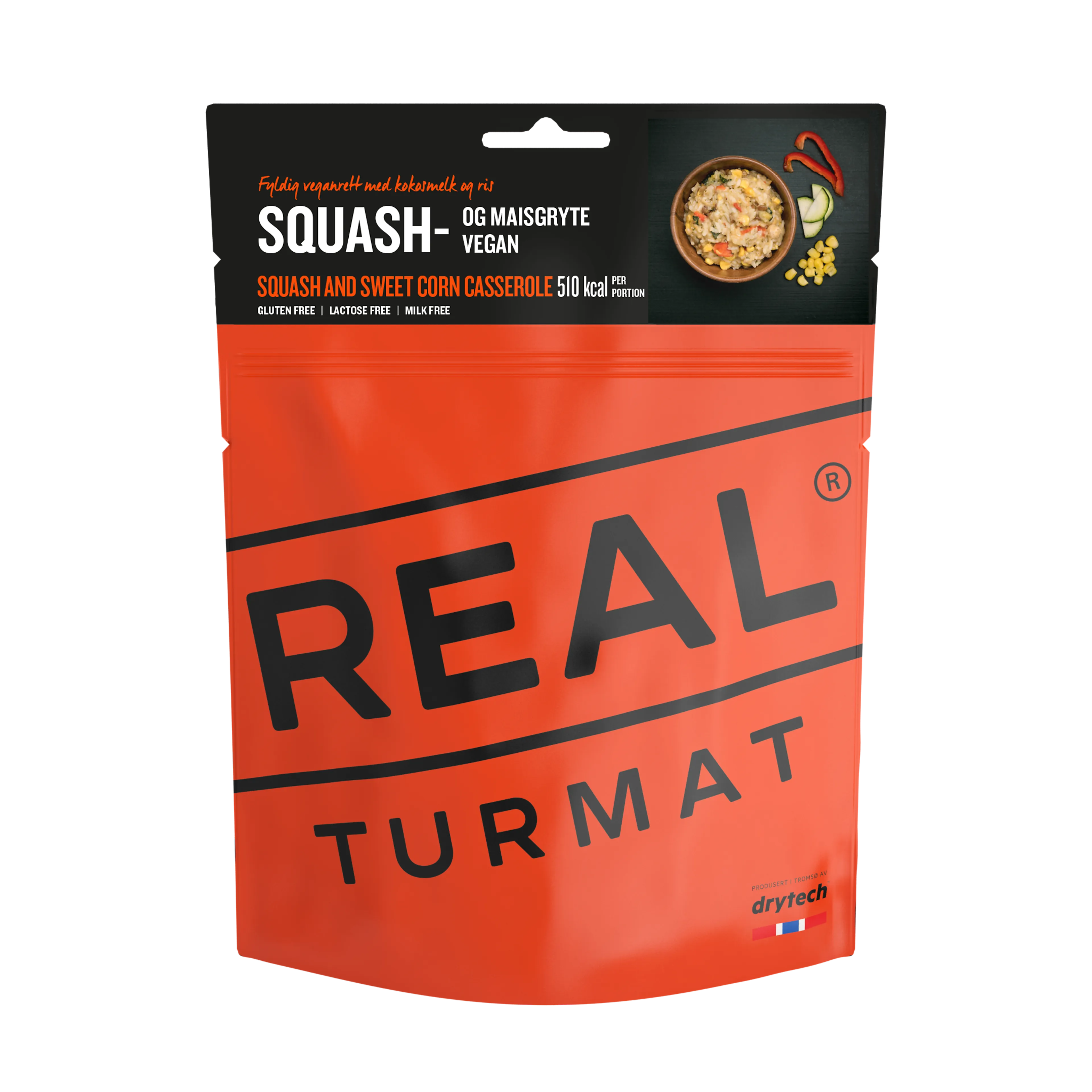 REAL TURMAT SQUASH OG MAISGRYTE (VEGAN)