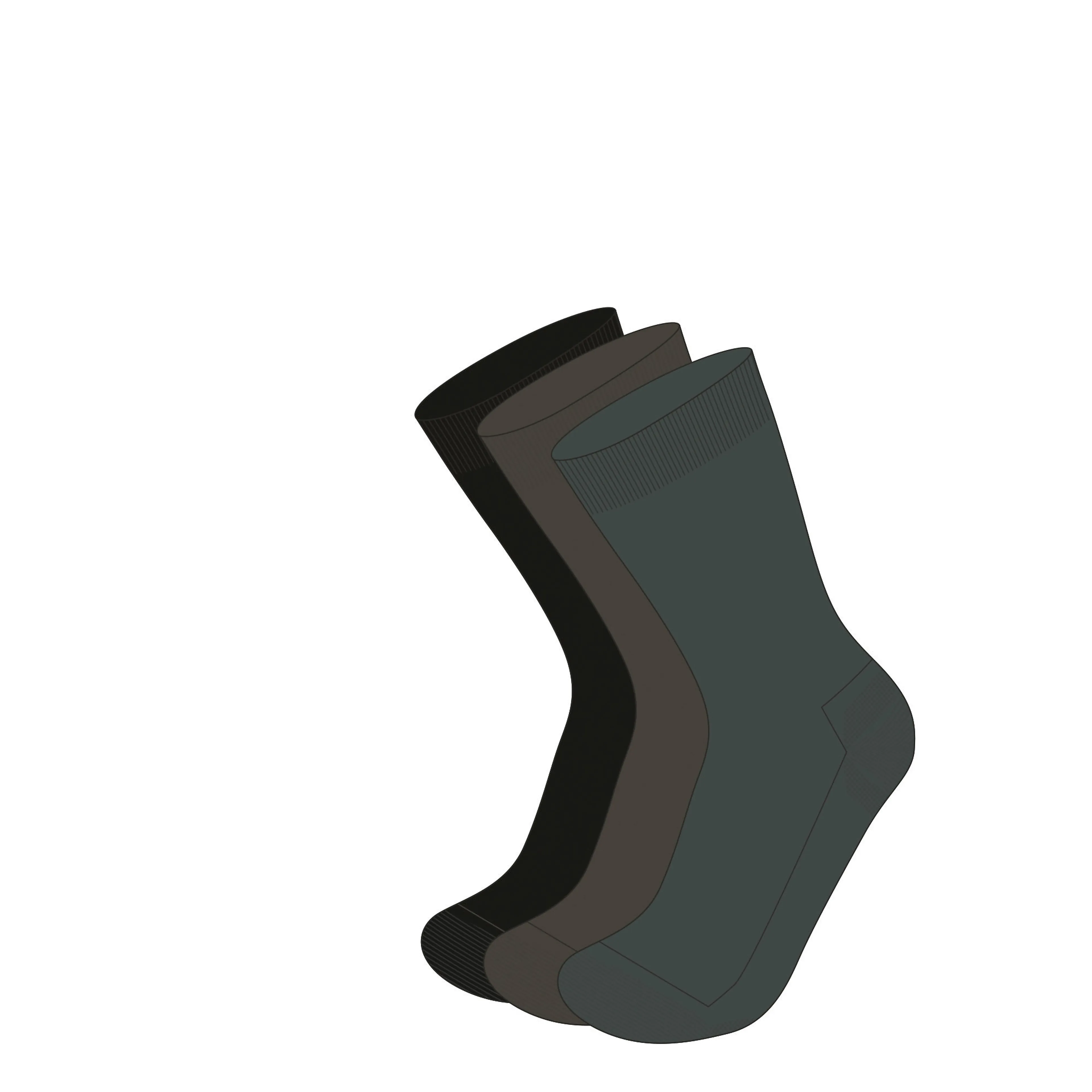 DAILY MERINO MEDIUM SOCK 3PK DAILY MERINO MEDIUM SOCK 3PK
