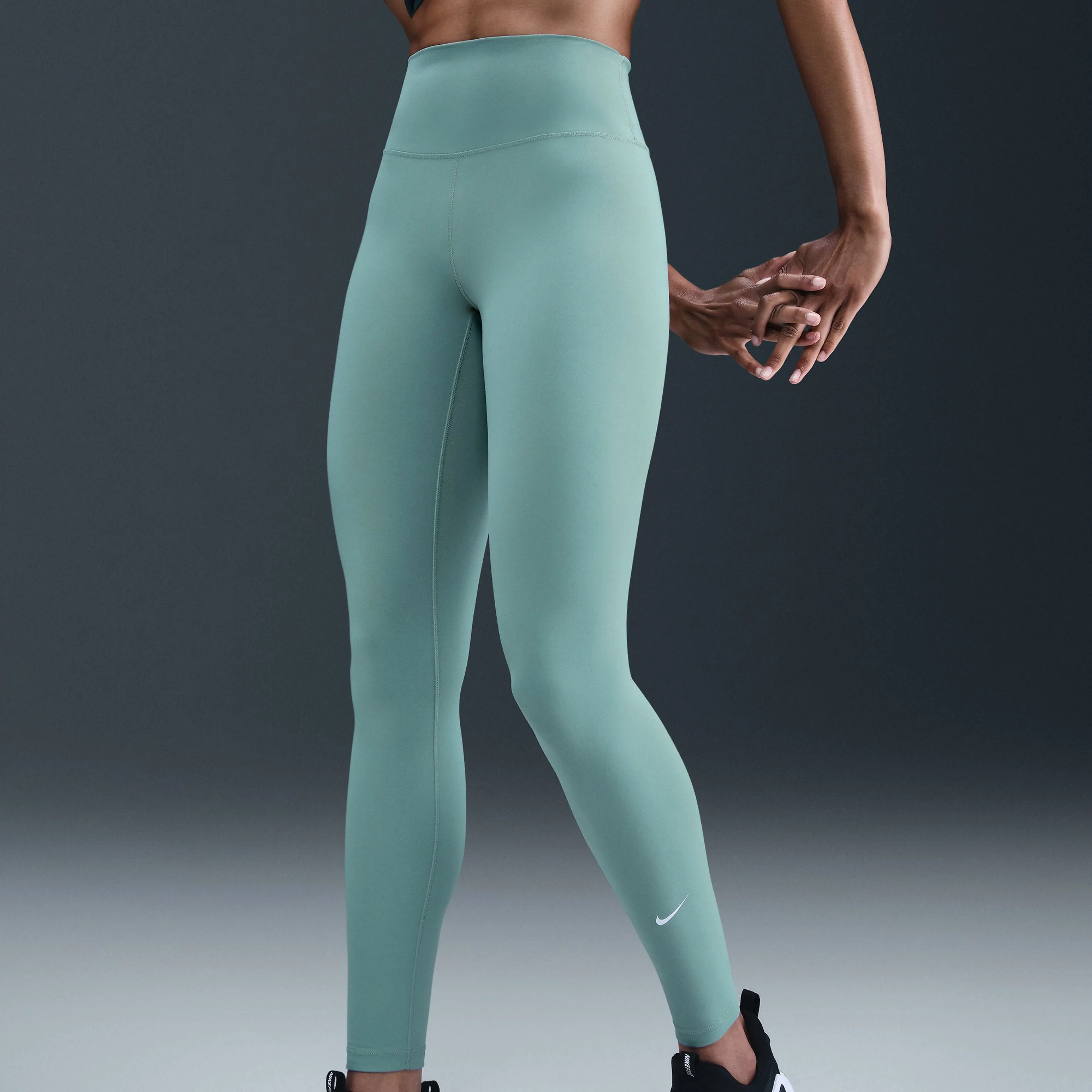 One Women's High-Waisted Full-Length Leggings