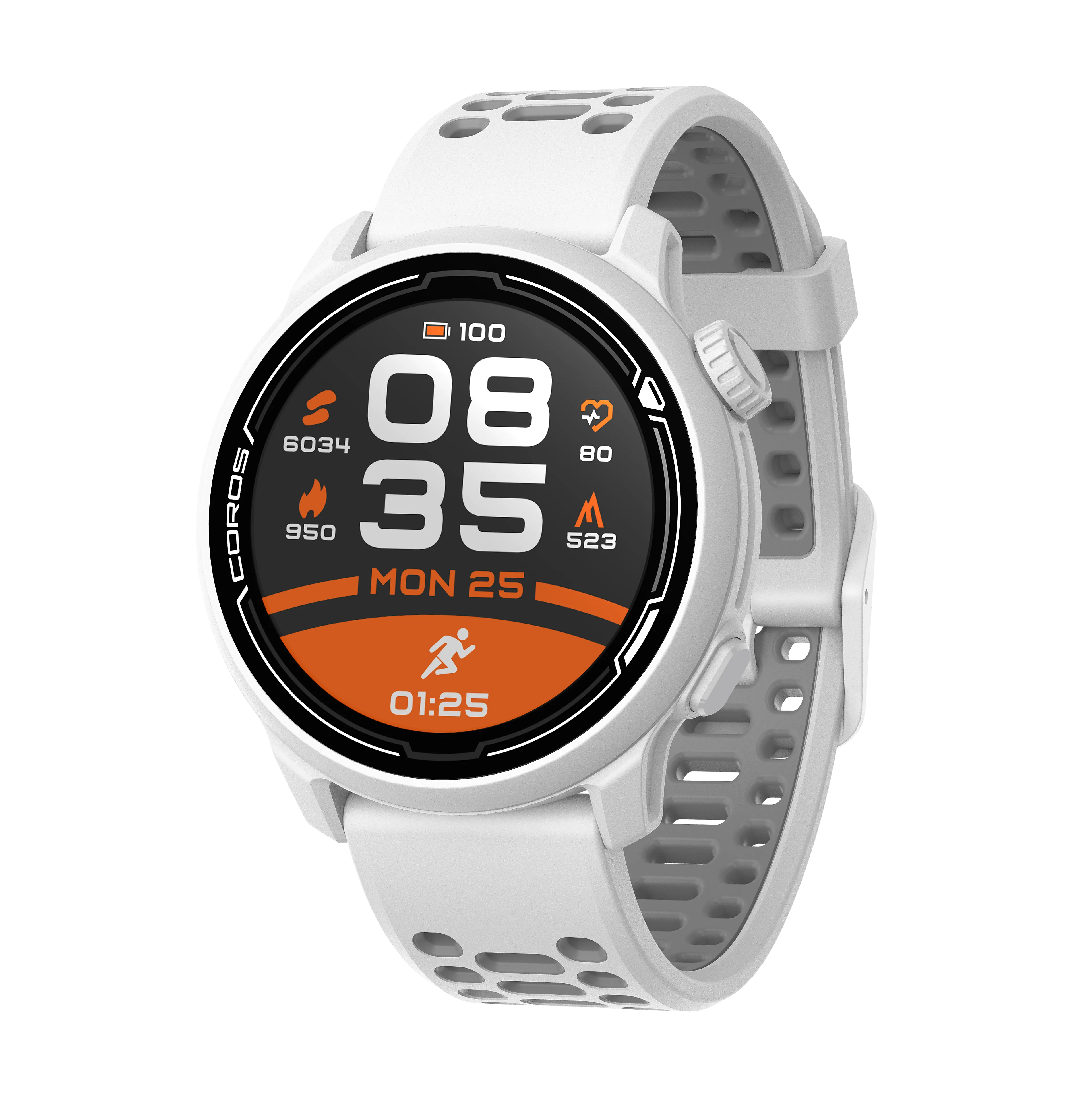 Pace 2 White with Silicone Band