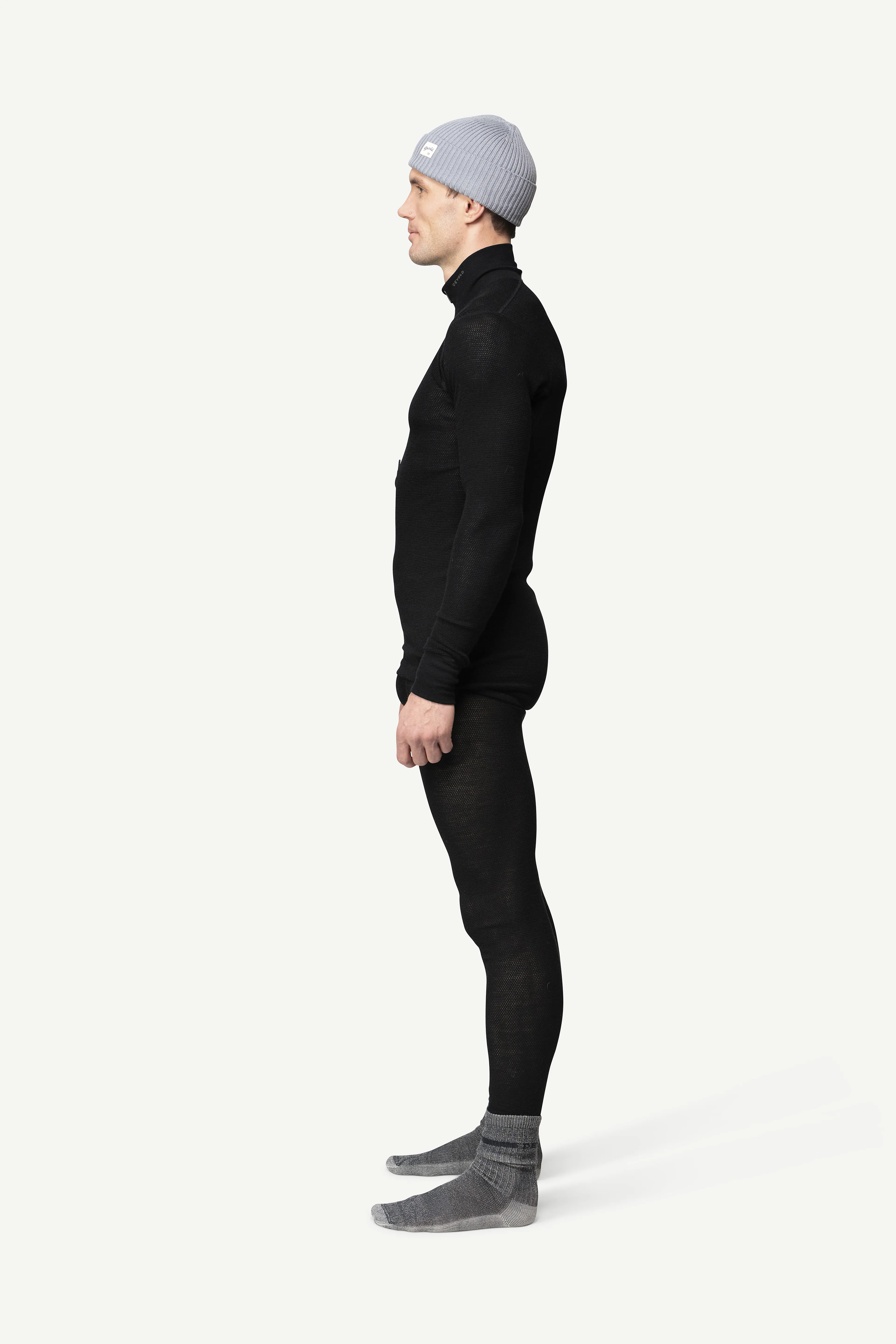 WOOL MESH 190 ZIP NECK MAN