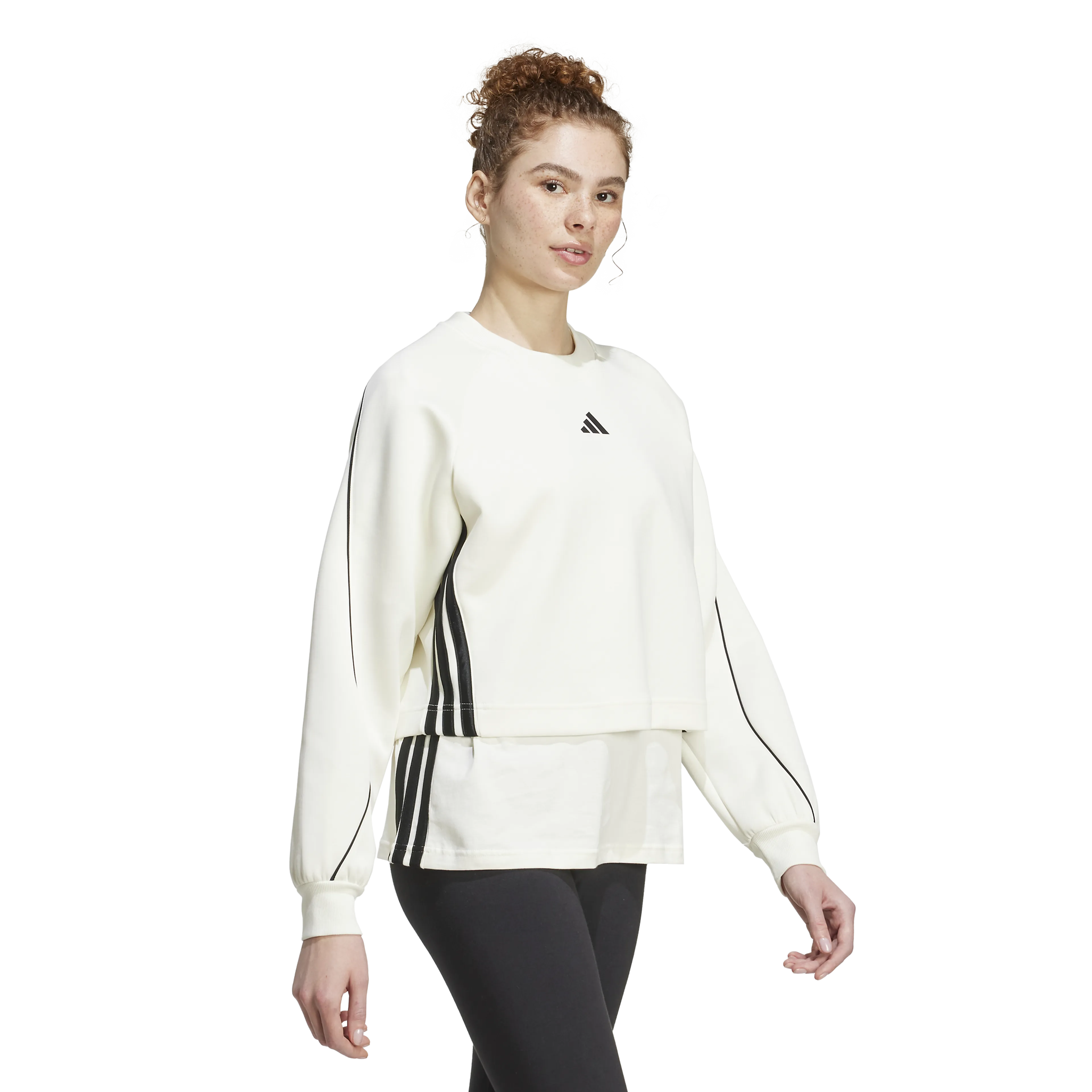 Stadium 3-Stripes Crewneck Genser Dame Stadium 3-Stripes Crewneck Genser Dame