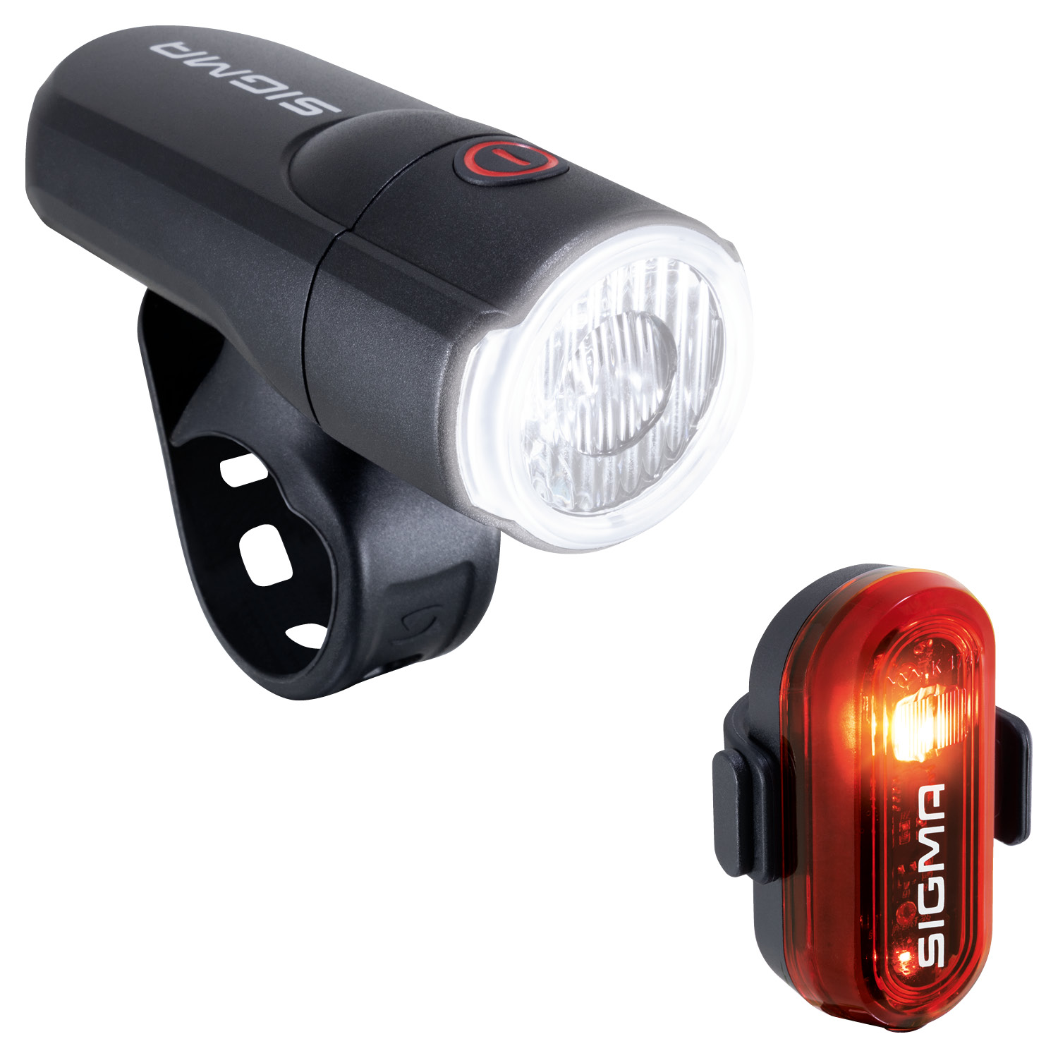 Light set AURA 30 Set Black/ red 2 x AA + 3 x AAA, 30 lux, S