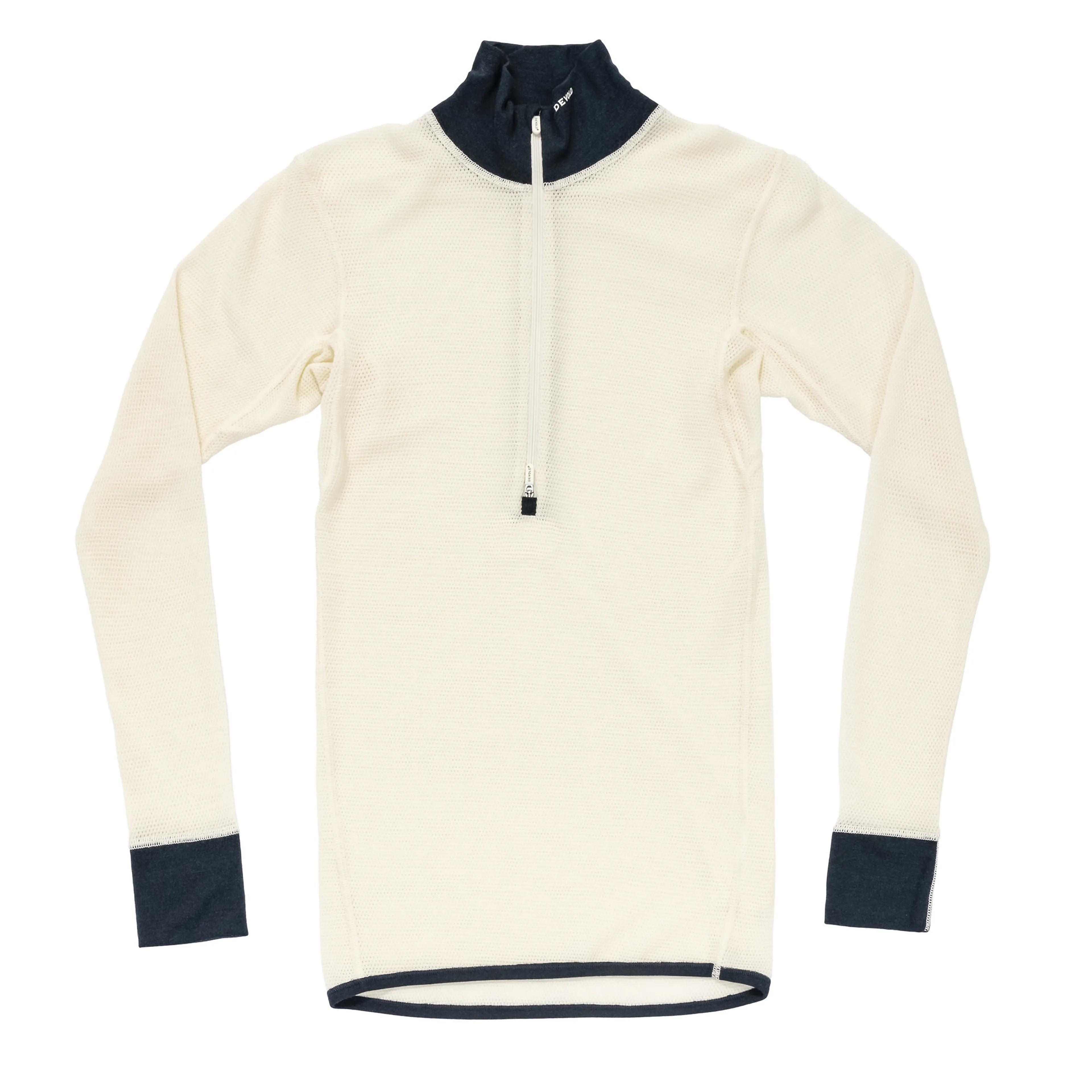 WOOL MESH 190 ZIP NECK MAN