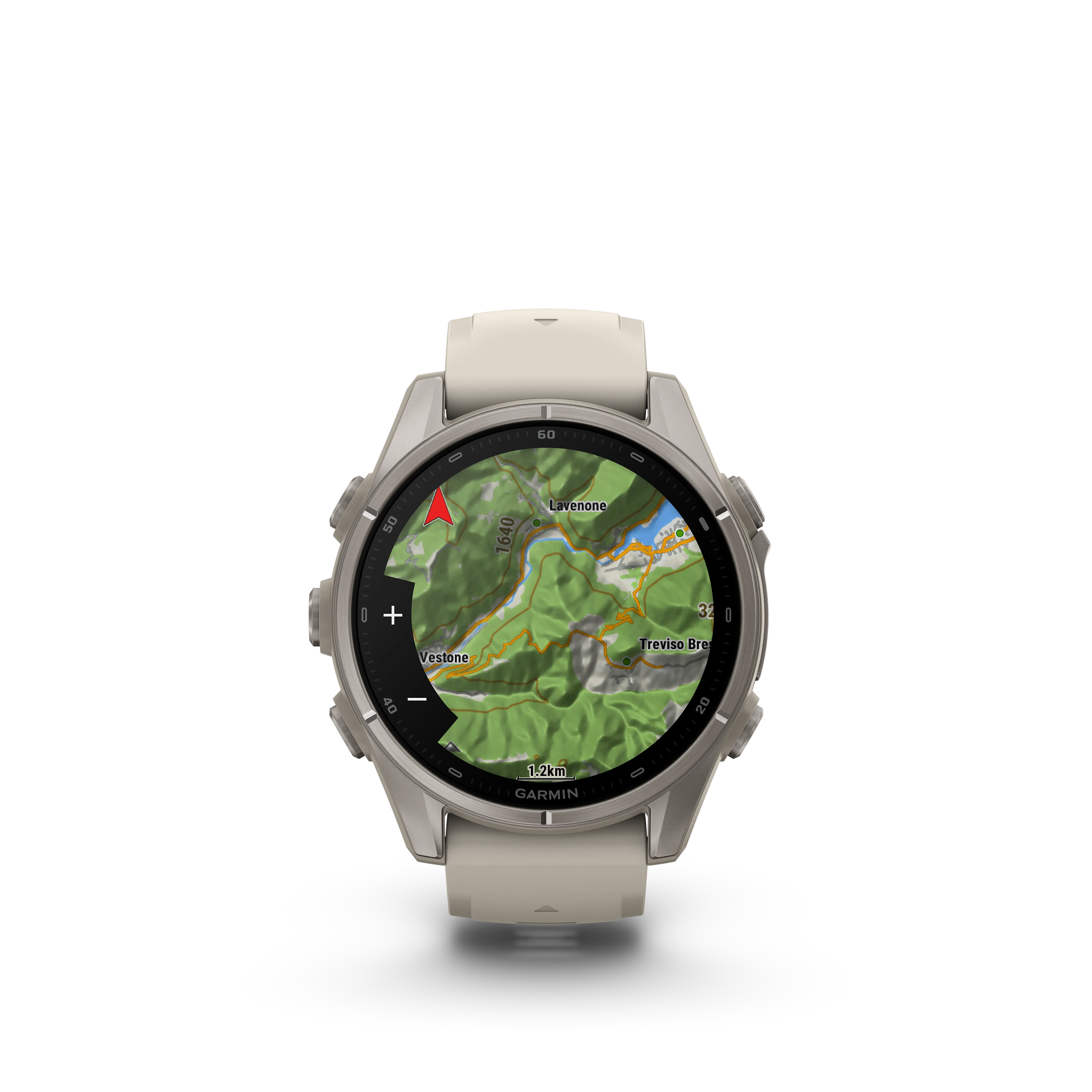 Fenix 9 43 mm, Titanium with fog gray silicone band