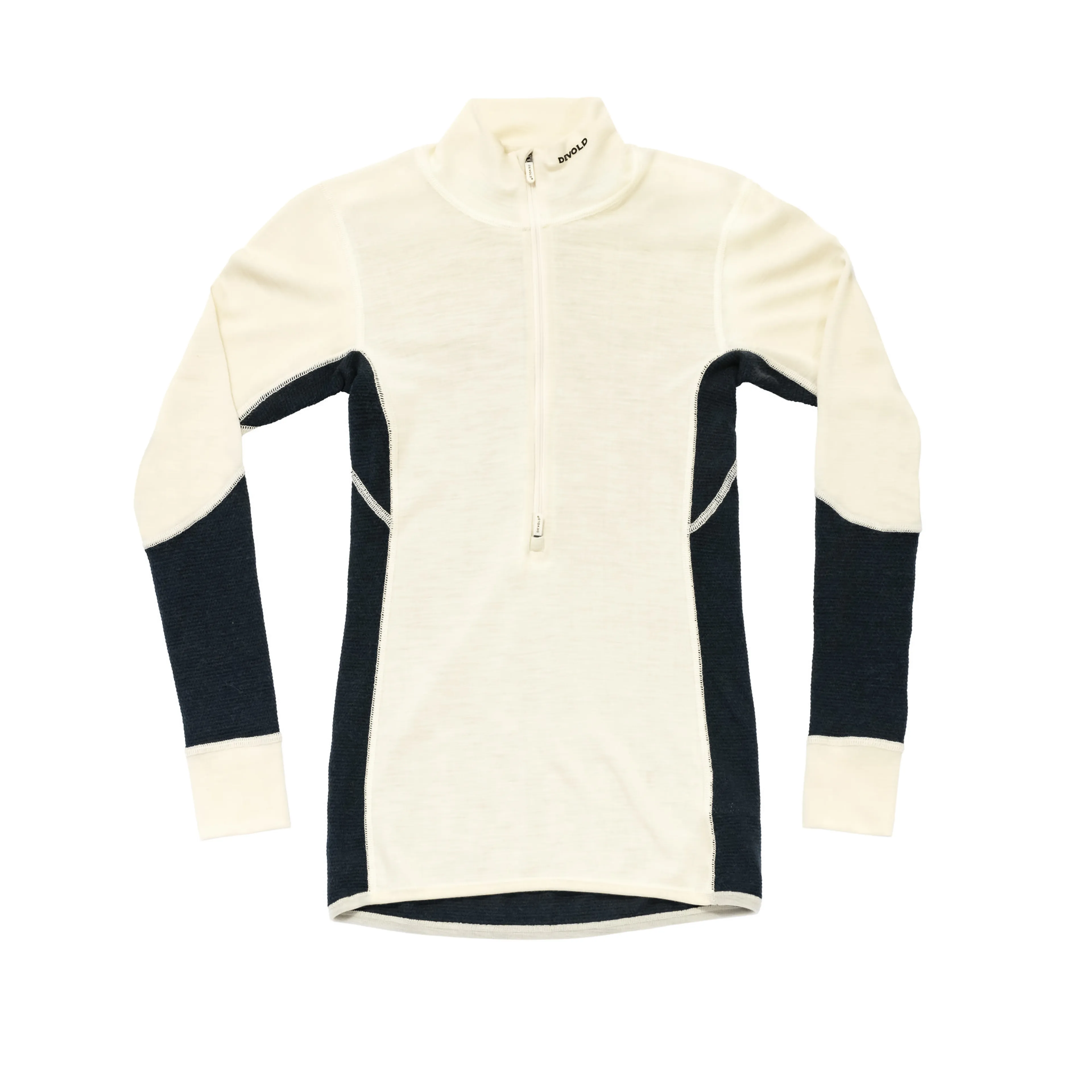 WOOL MESH 190 ZIP NECK WMN