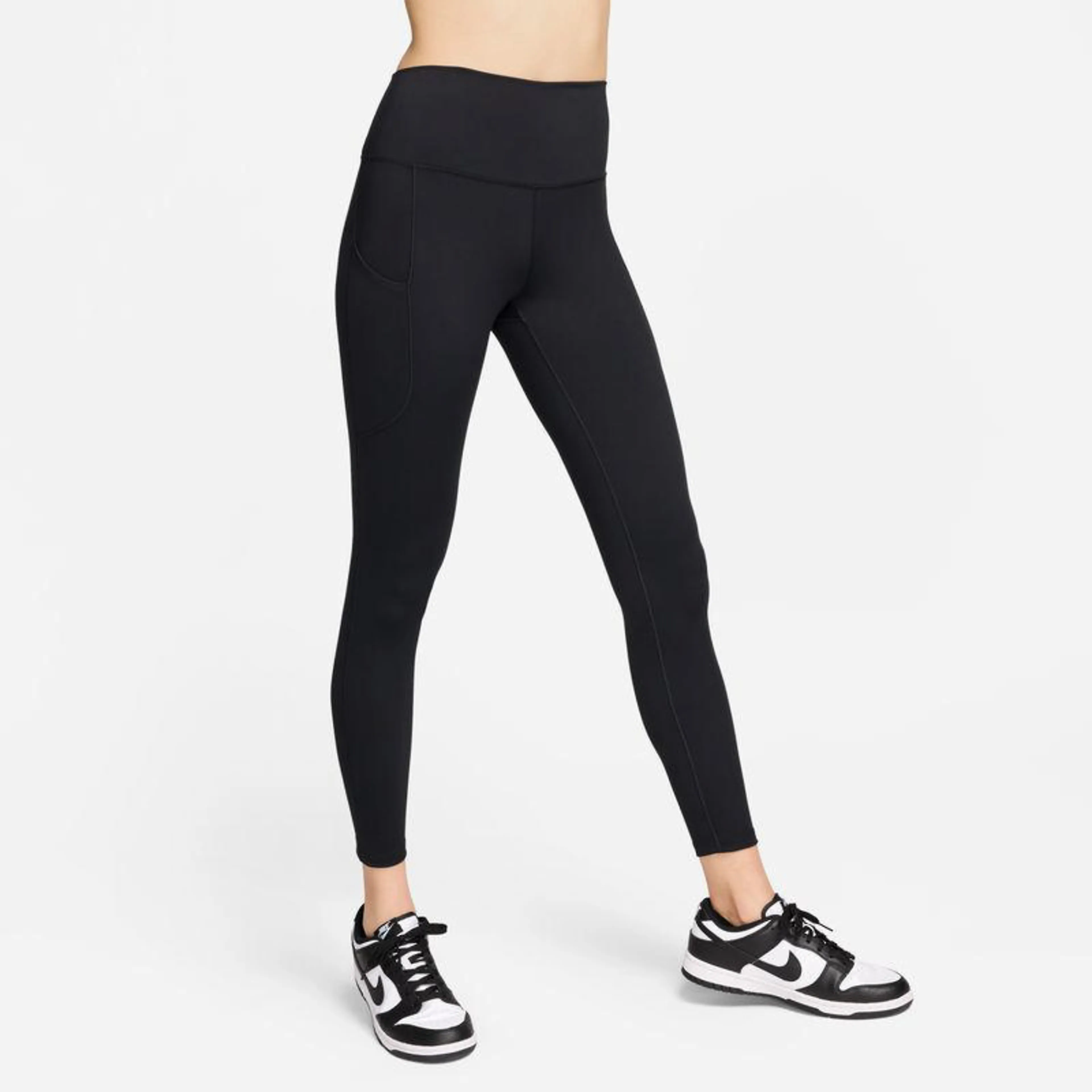 One Women's High-Waisted 7/8 Leggings with Pockets