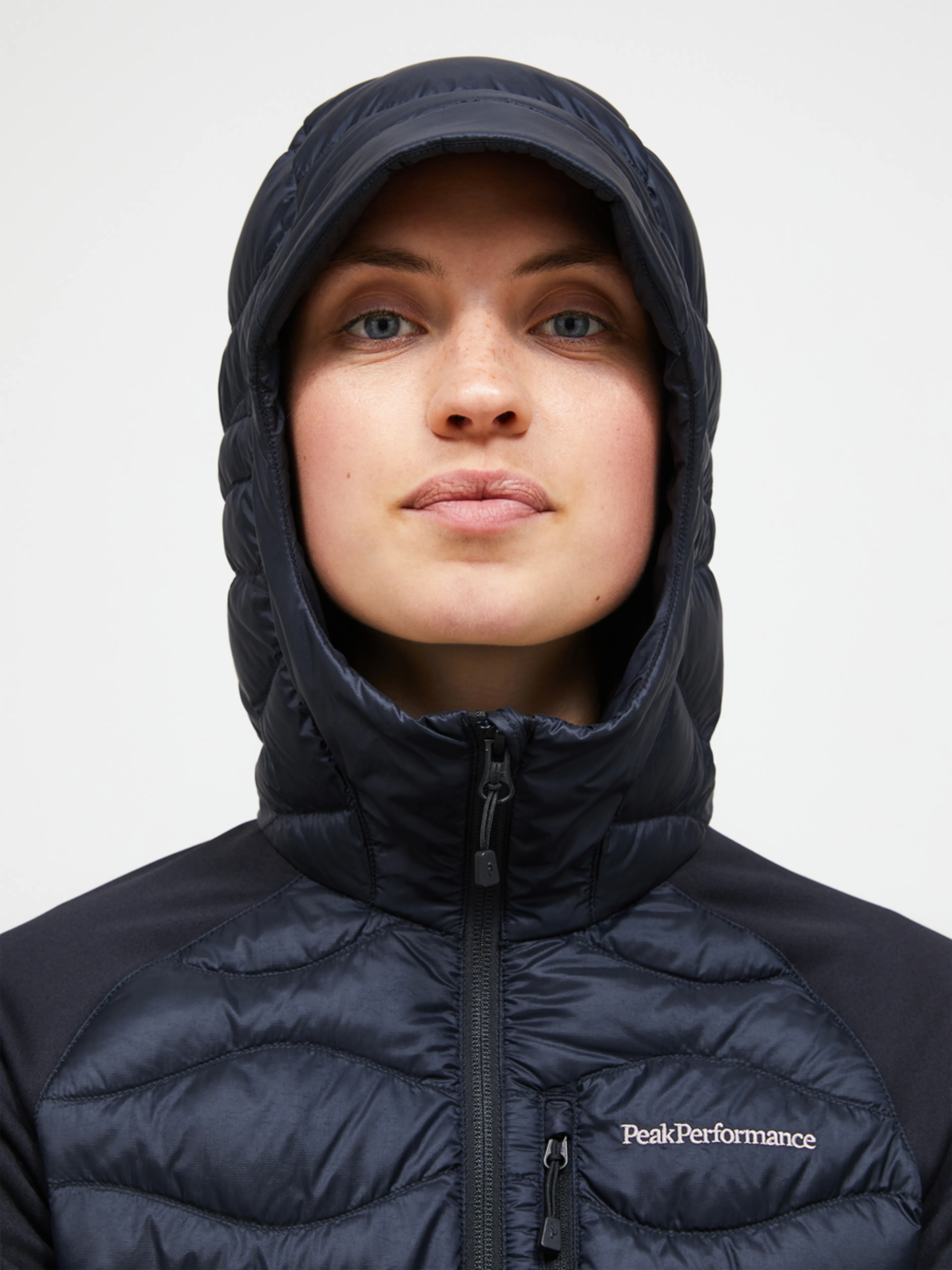W Helium Down Hybrid Hood