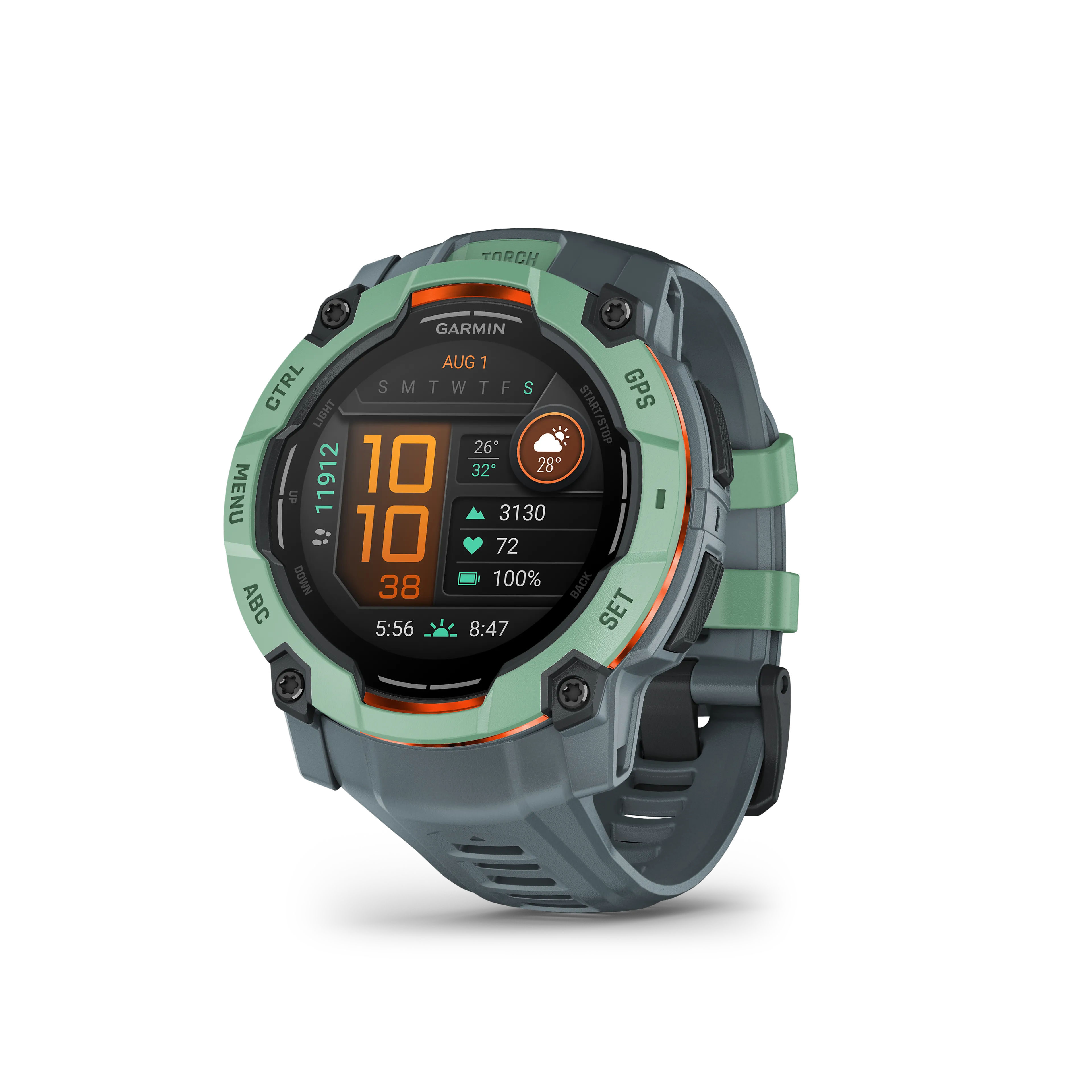 Instinct 3 - 50 mm, AMOLED, Neo Tropic Bezel with Twilight Band