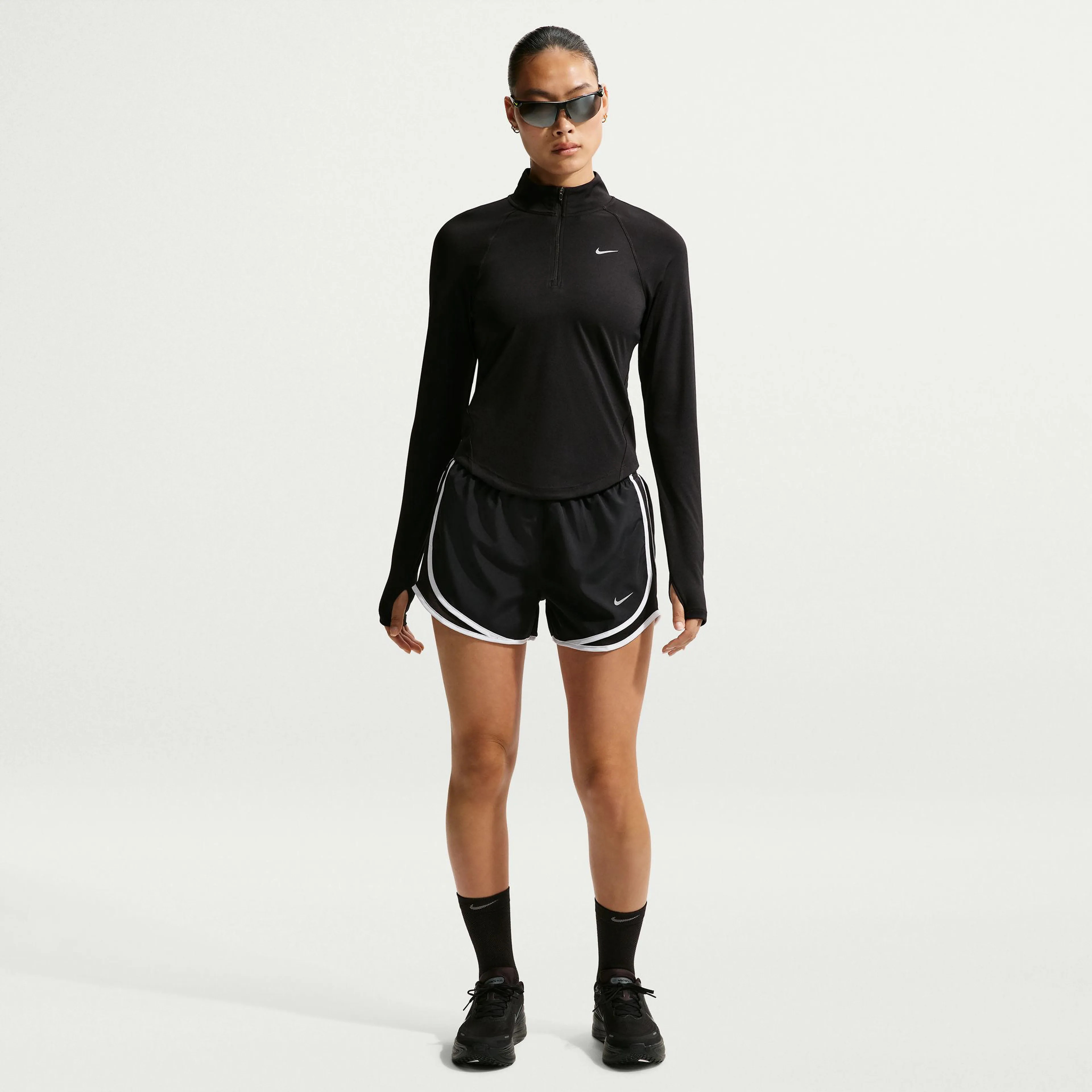 Tempo Women's Dri-FIT Mid-Rise Brief-Lined Running Shorts