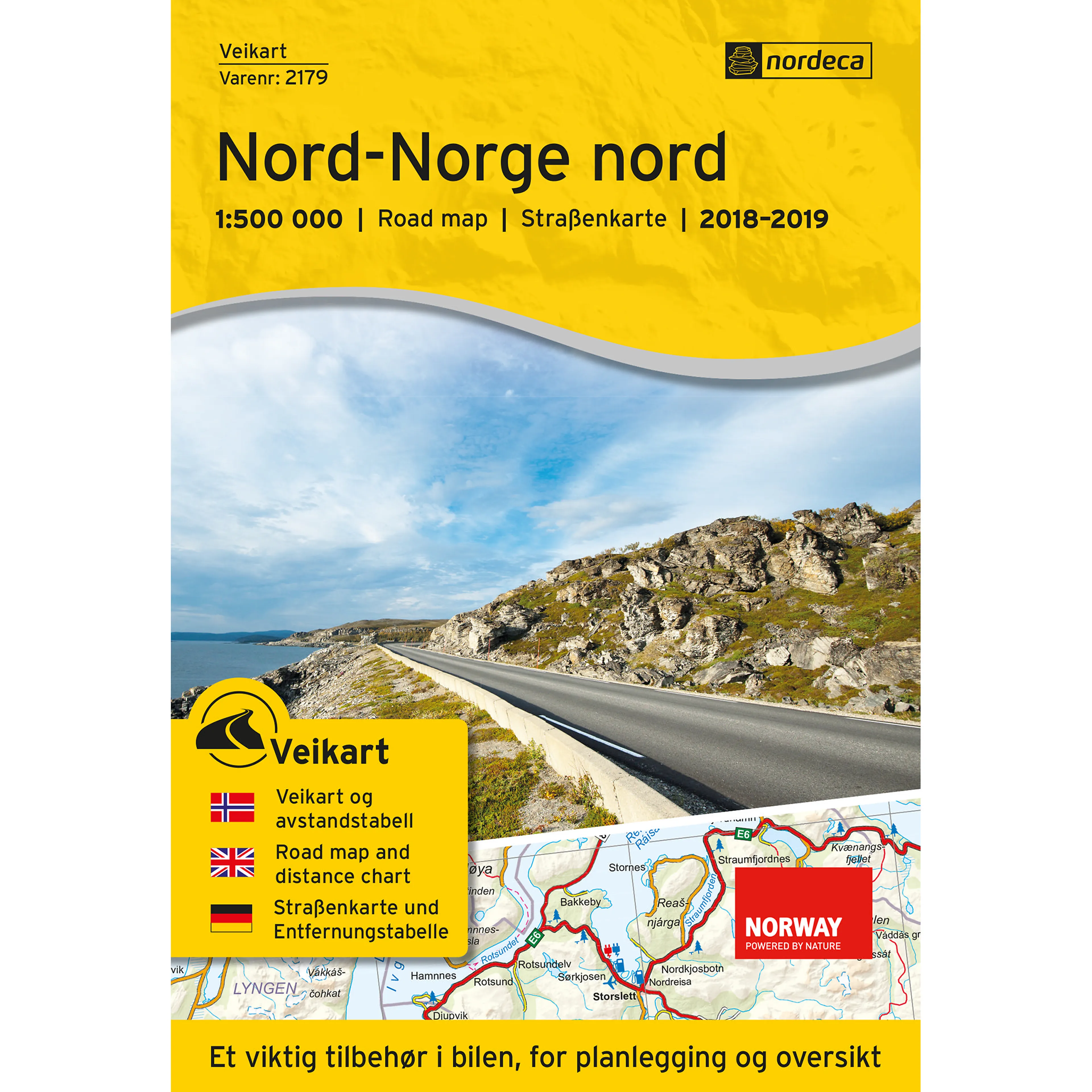 VEIKART NORD-NORGE NORD 1:500 000