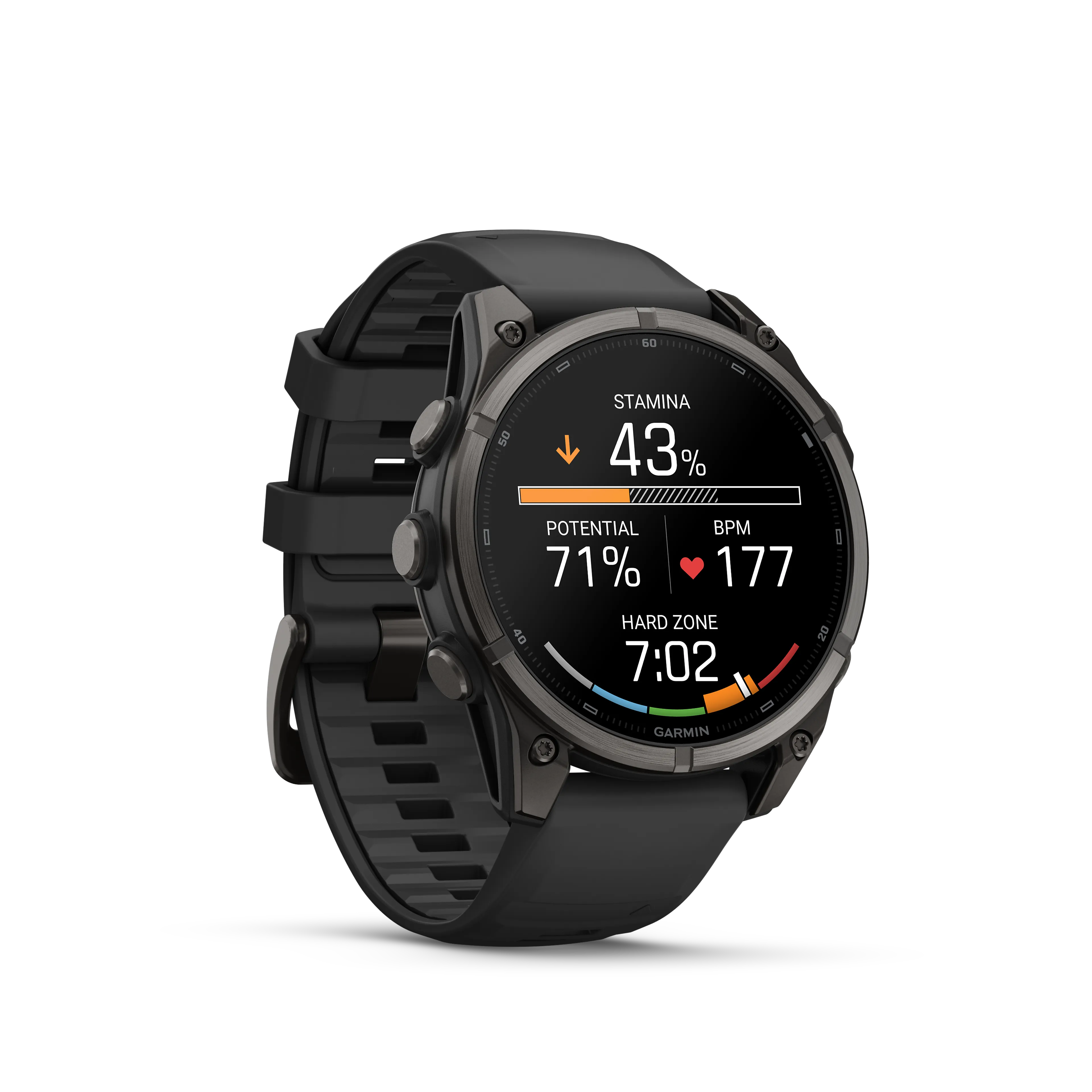 fenix 9 47mm DLC Smartwatch, Carbon gray DLC titanium with black silicone band