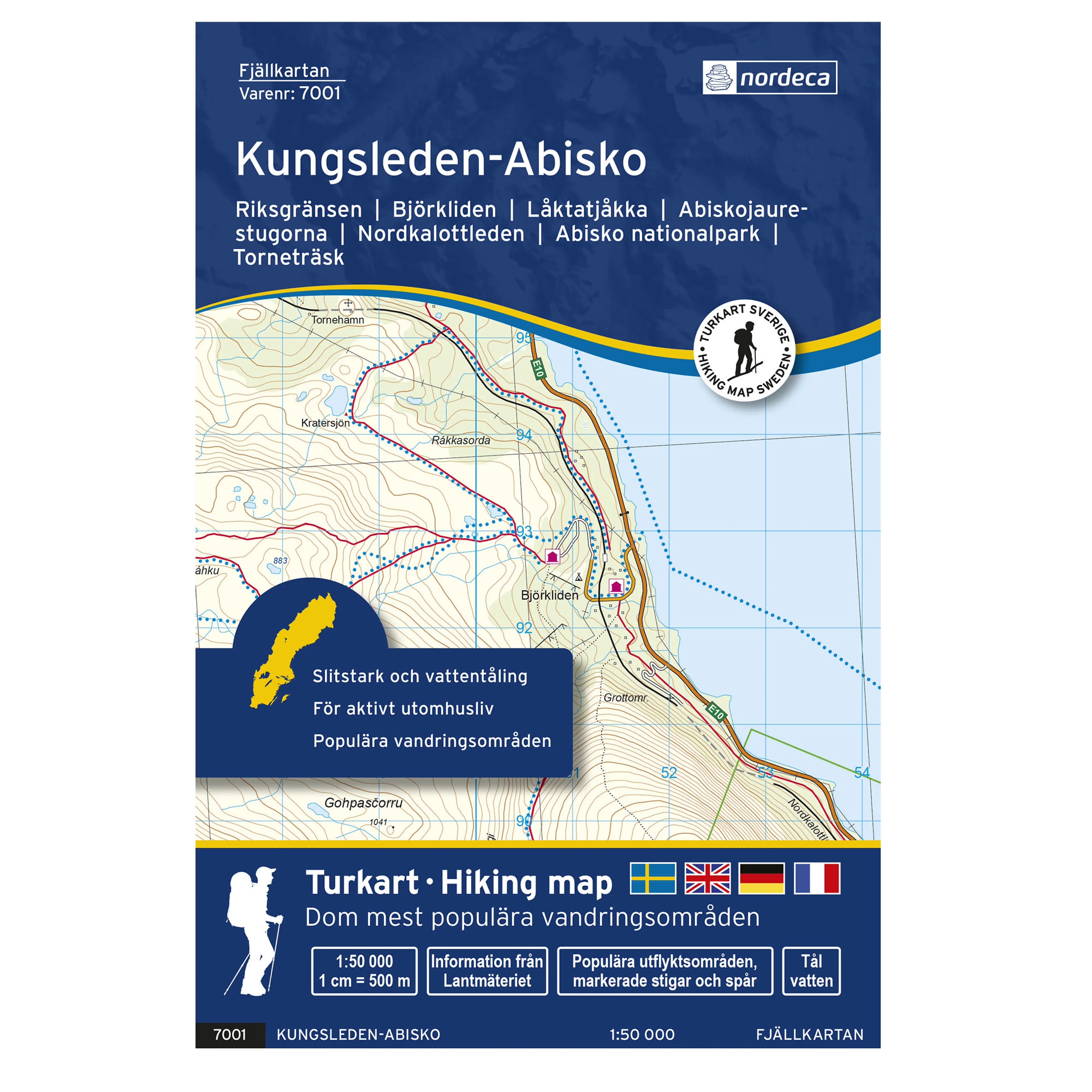 Kungsleden-Abisko 1:50 000