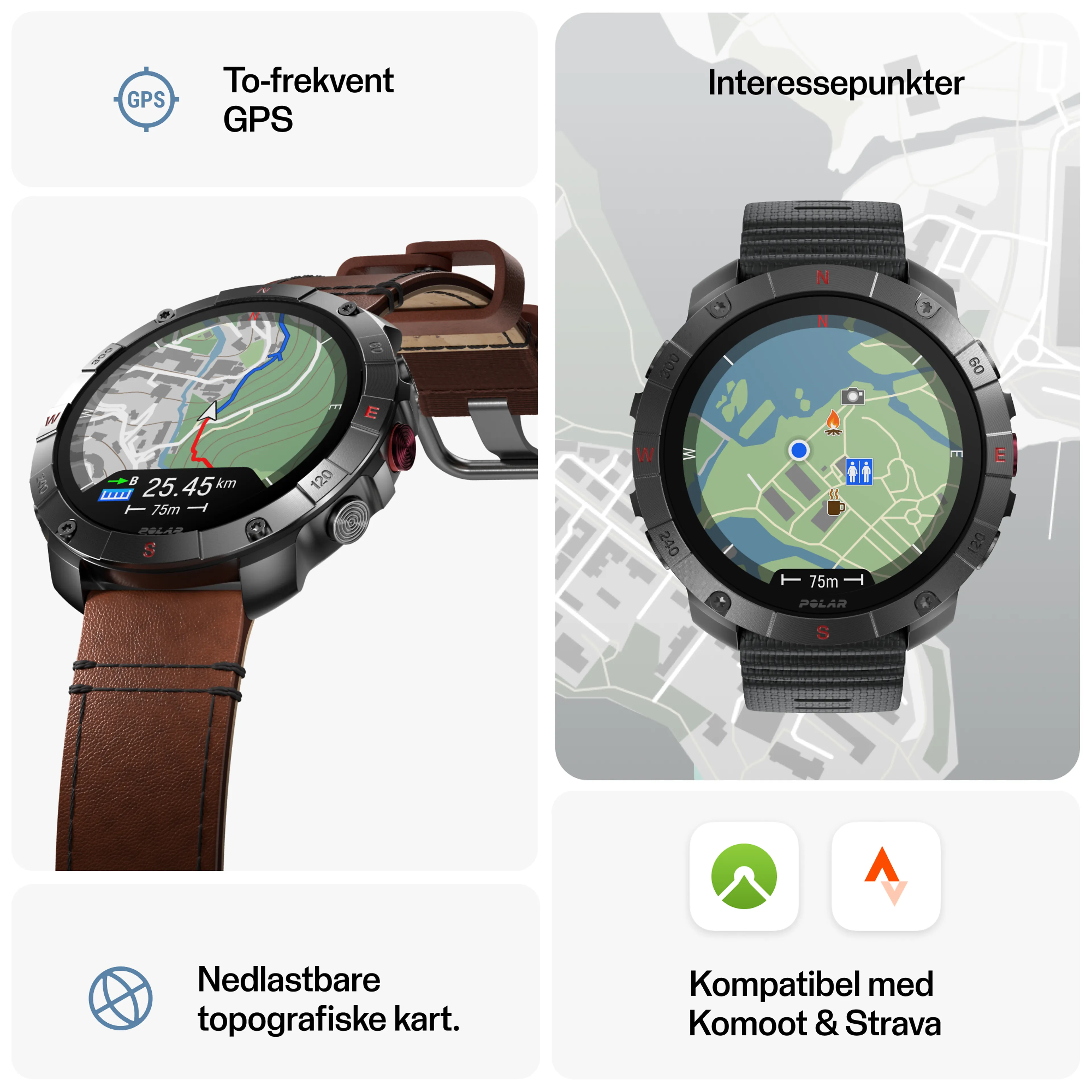 POLAR GRIT X2 PRO TI LTHR BRNZ M/L